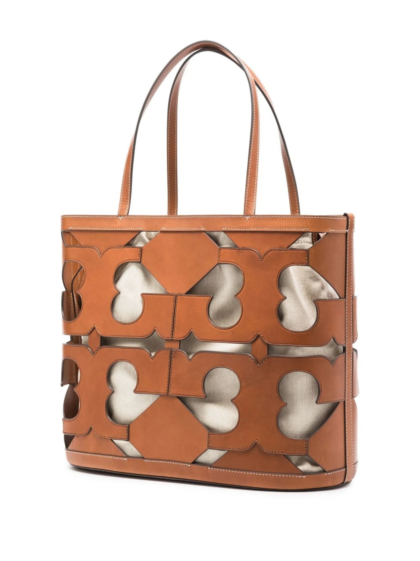logo cut-out tote bag