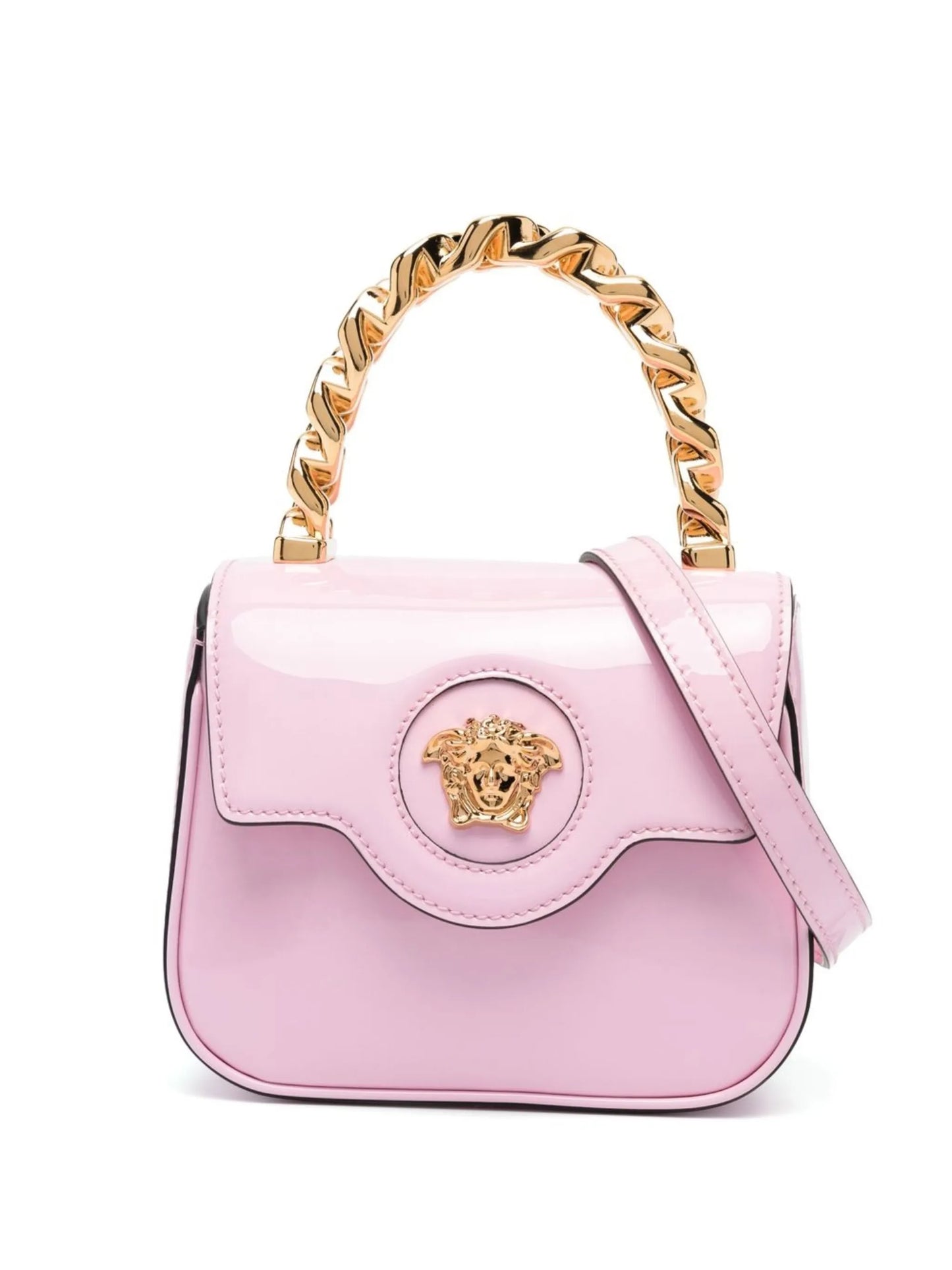 Medusa patent leather mini bag
