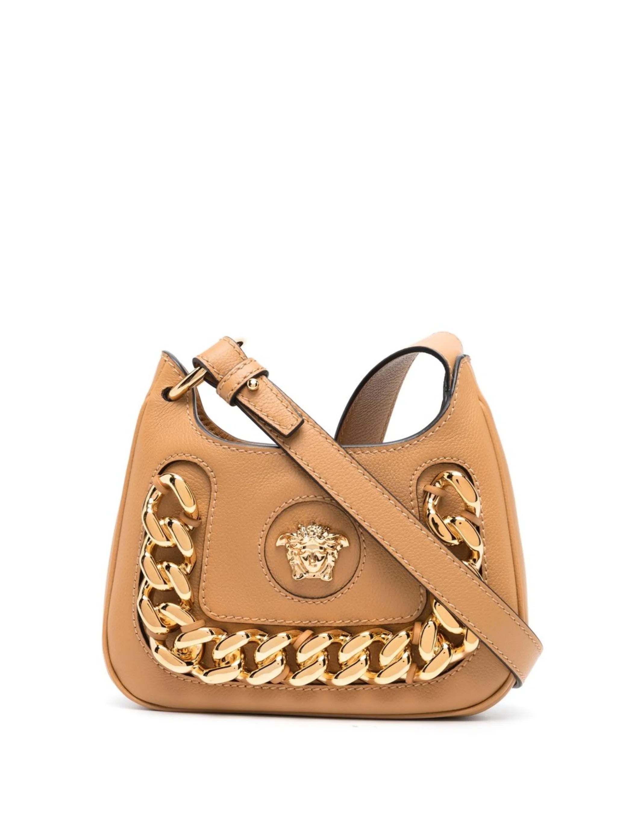Medusa-head leather shoulder bag