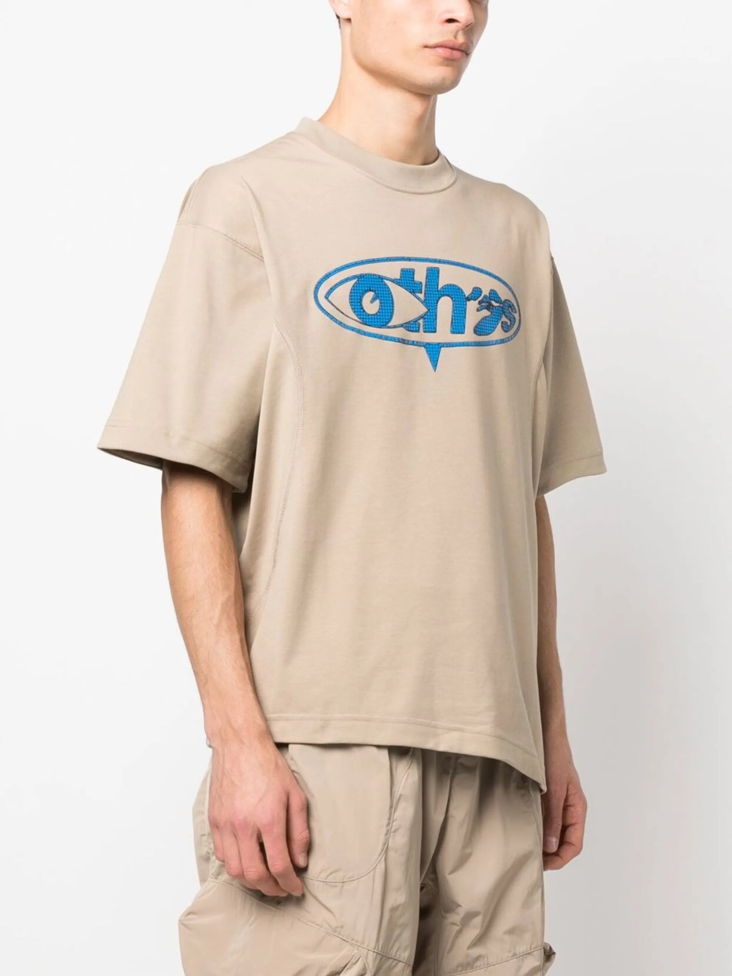 graffiti-print detail T-shirt