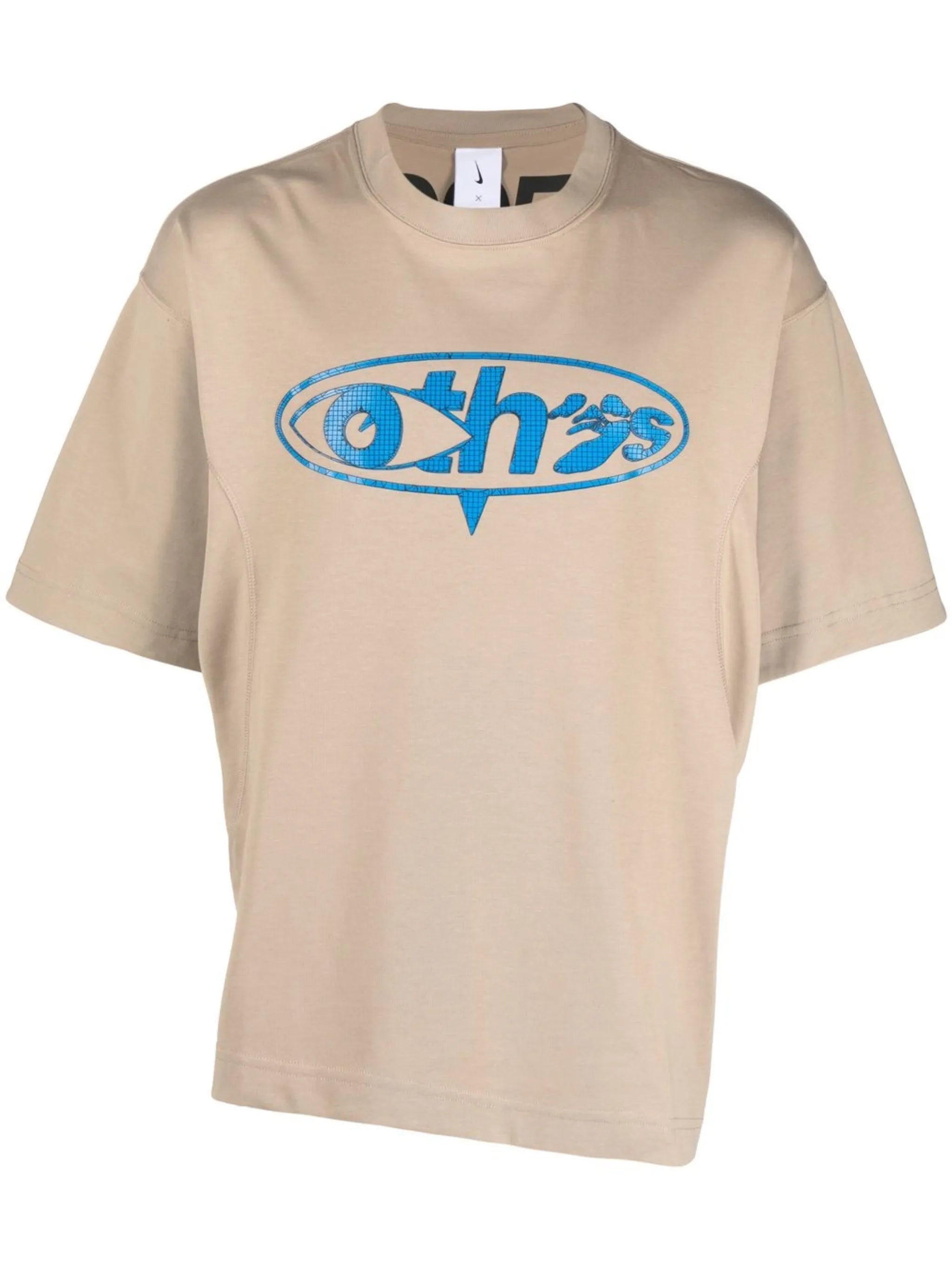 graffiti-print detail T-shirt