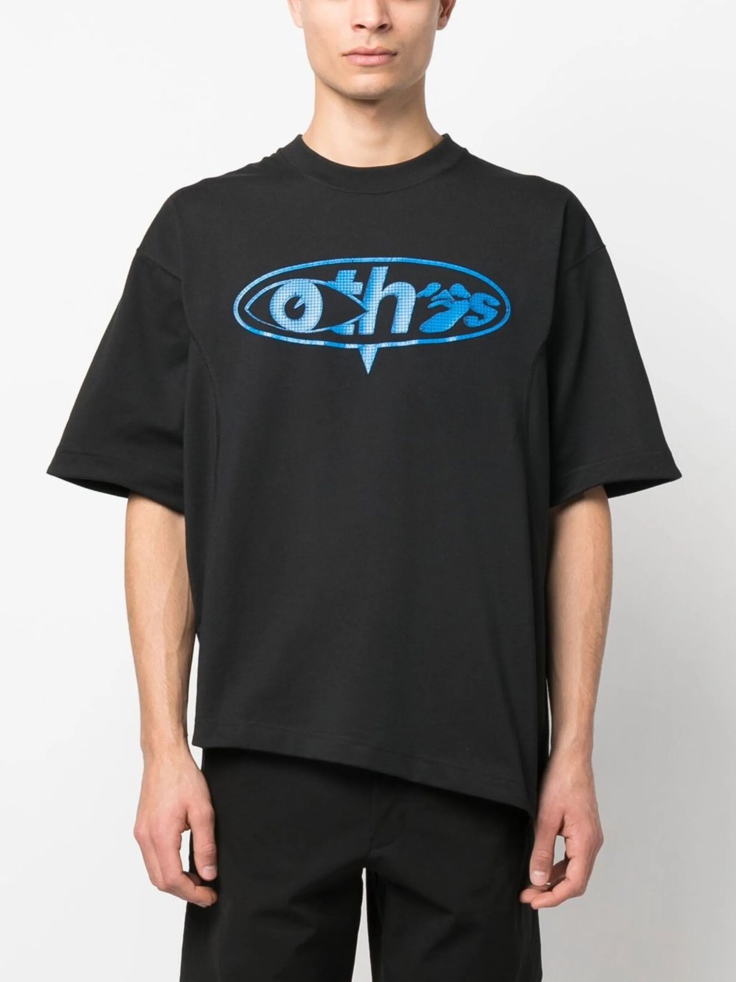 graffiti-print detail T-shirt