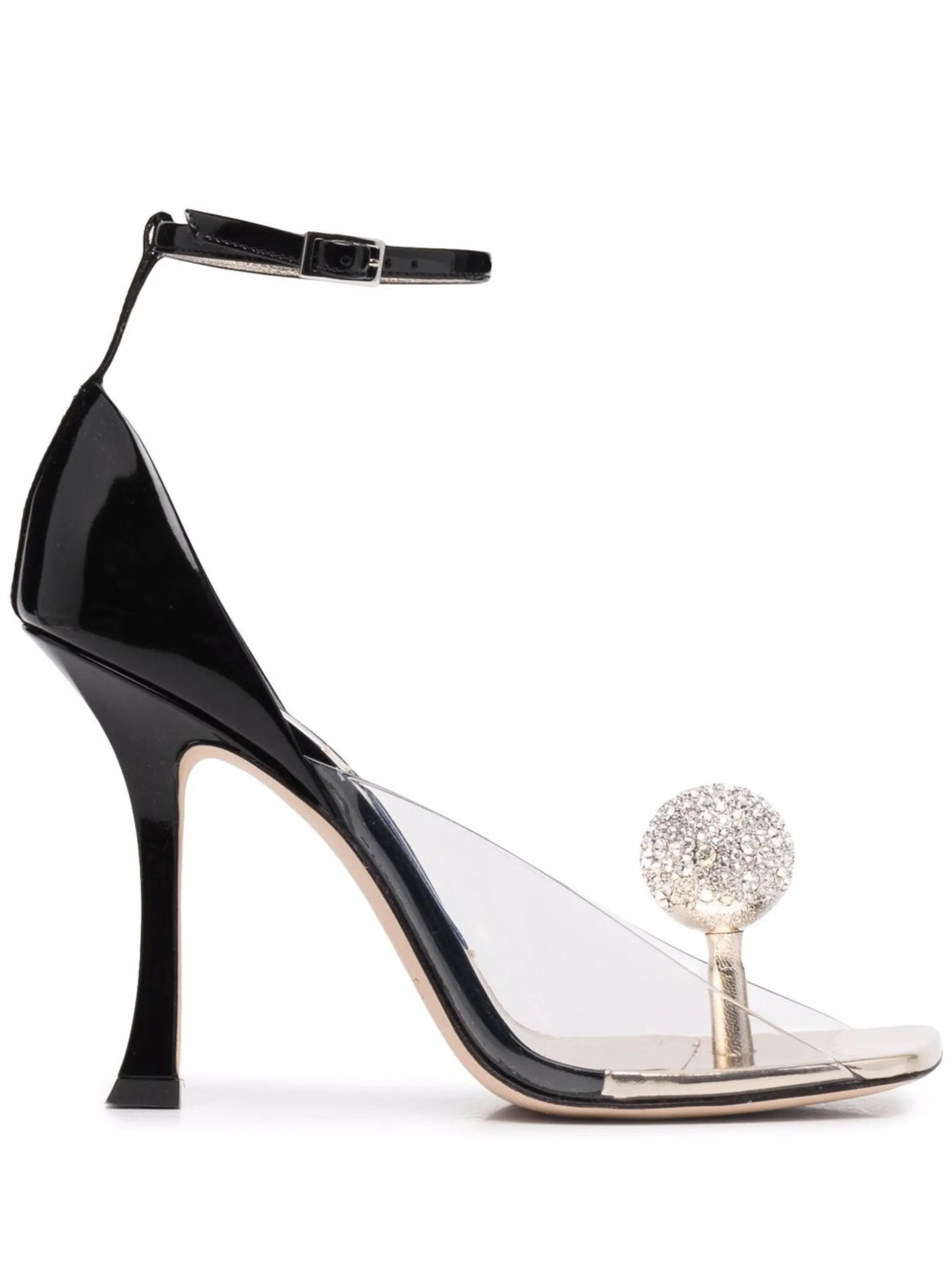 x Mugler 110mm crystal-ball embellished sandals