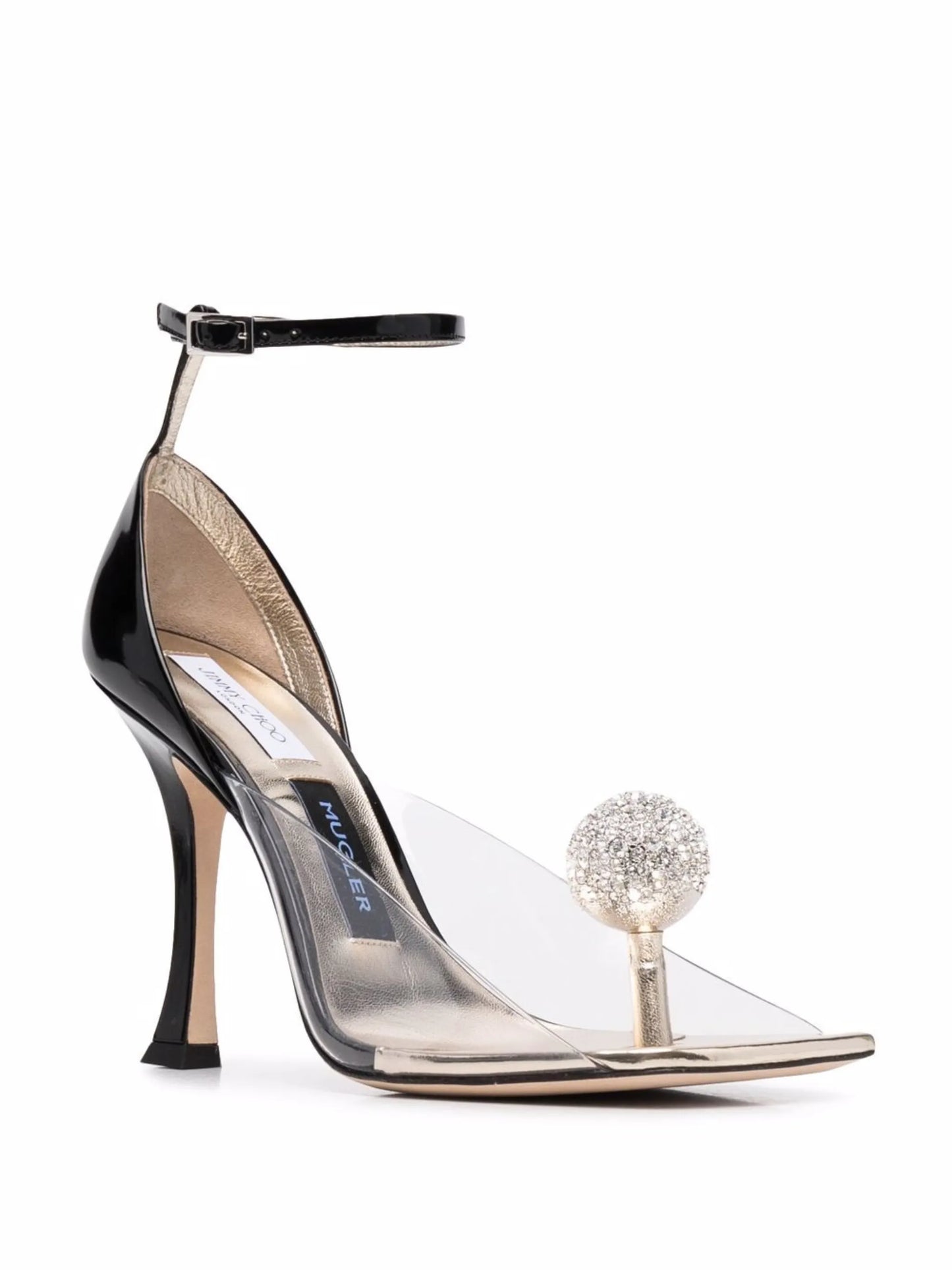 x Mugler 110mm crystal-ball embellished sandals