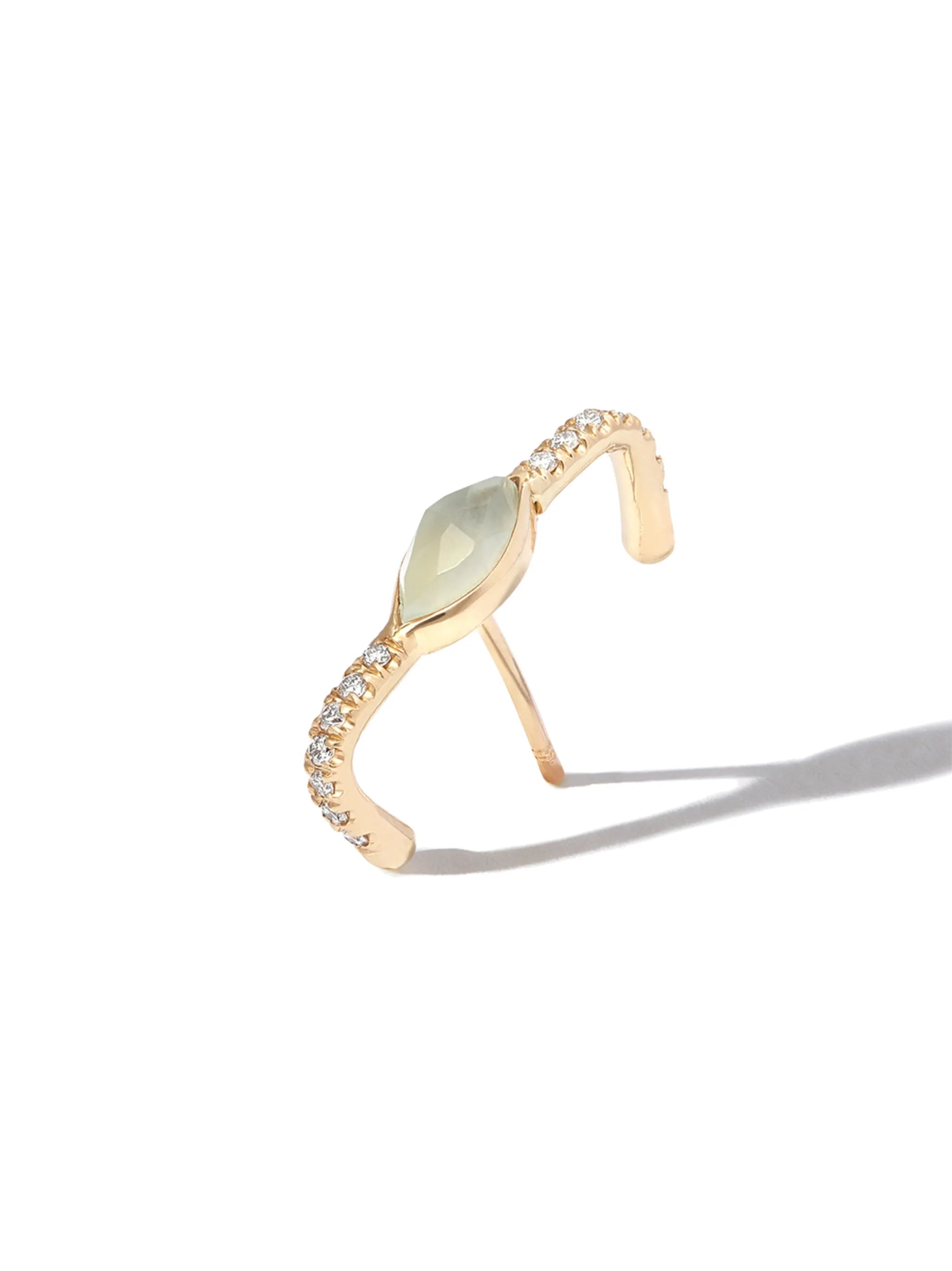 14kt yellow gold aquamarine drop earring