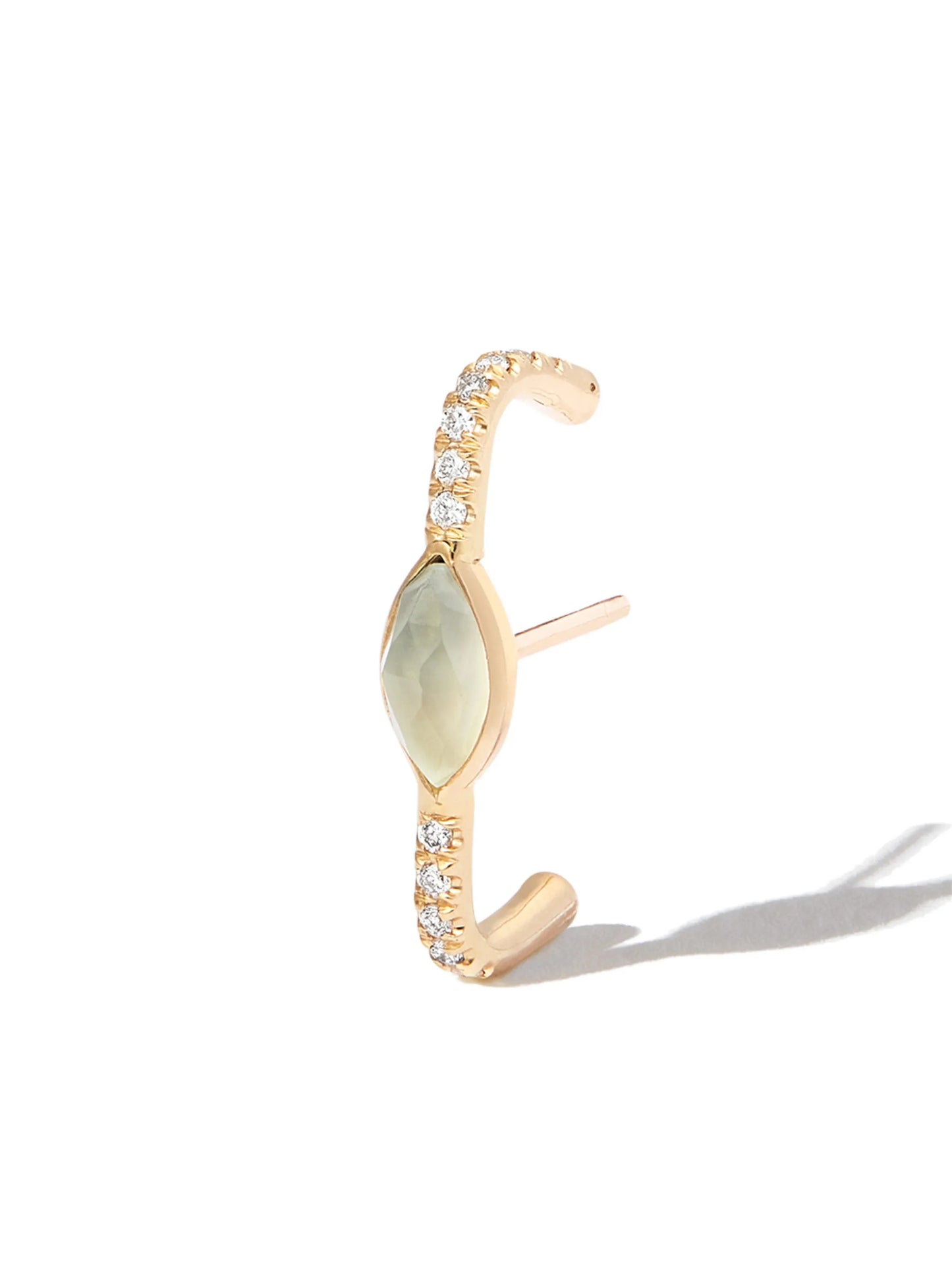 14kt yellow gold aquamarine drop earring