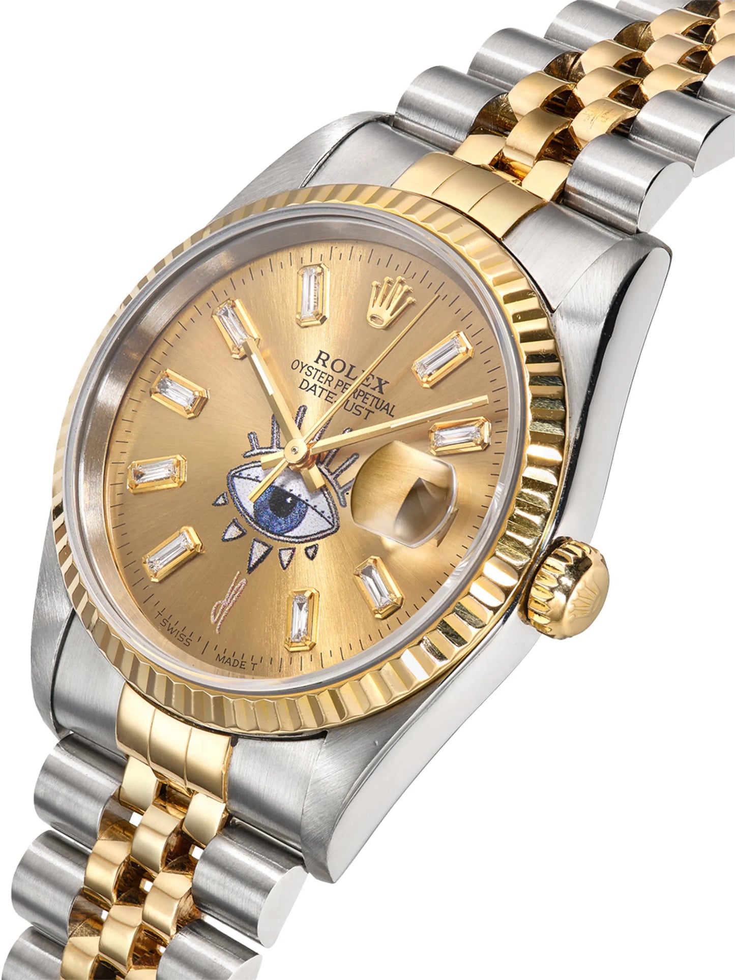 pre-owned customised Rolex Oyster Perpetual Datejust 34mm watch