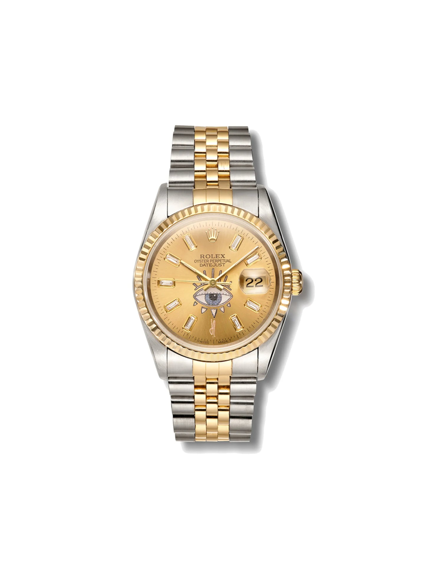 pre-owned customised Rolex Oyster Perpetual Datejust 34mm watch