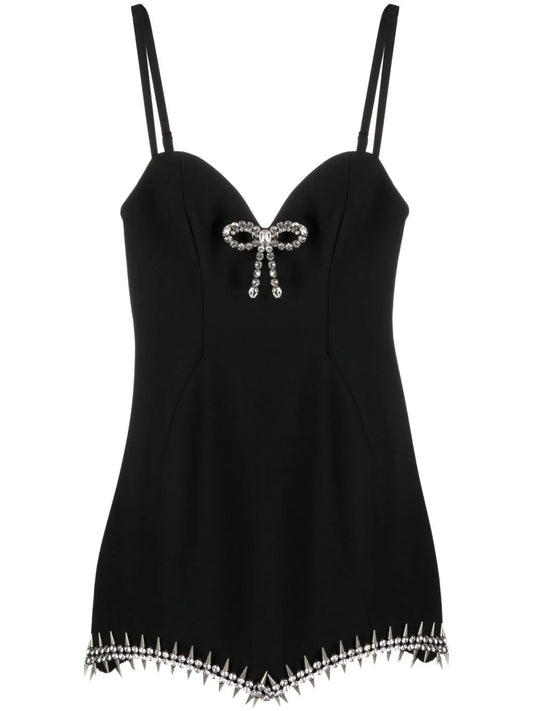 crystal-embellished mini dress