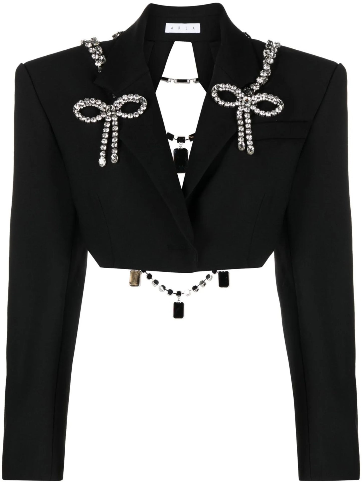 crystal-embellished cropped jacket