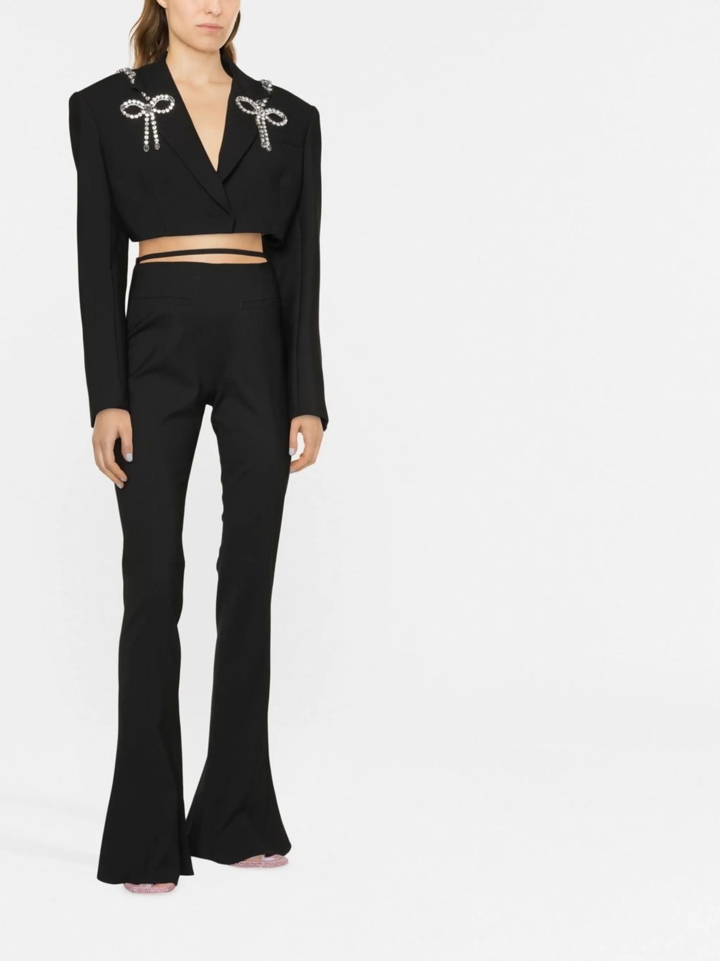 crystal-embellished cropped jacket