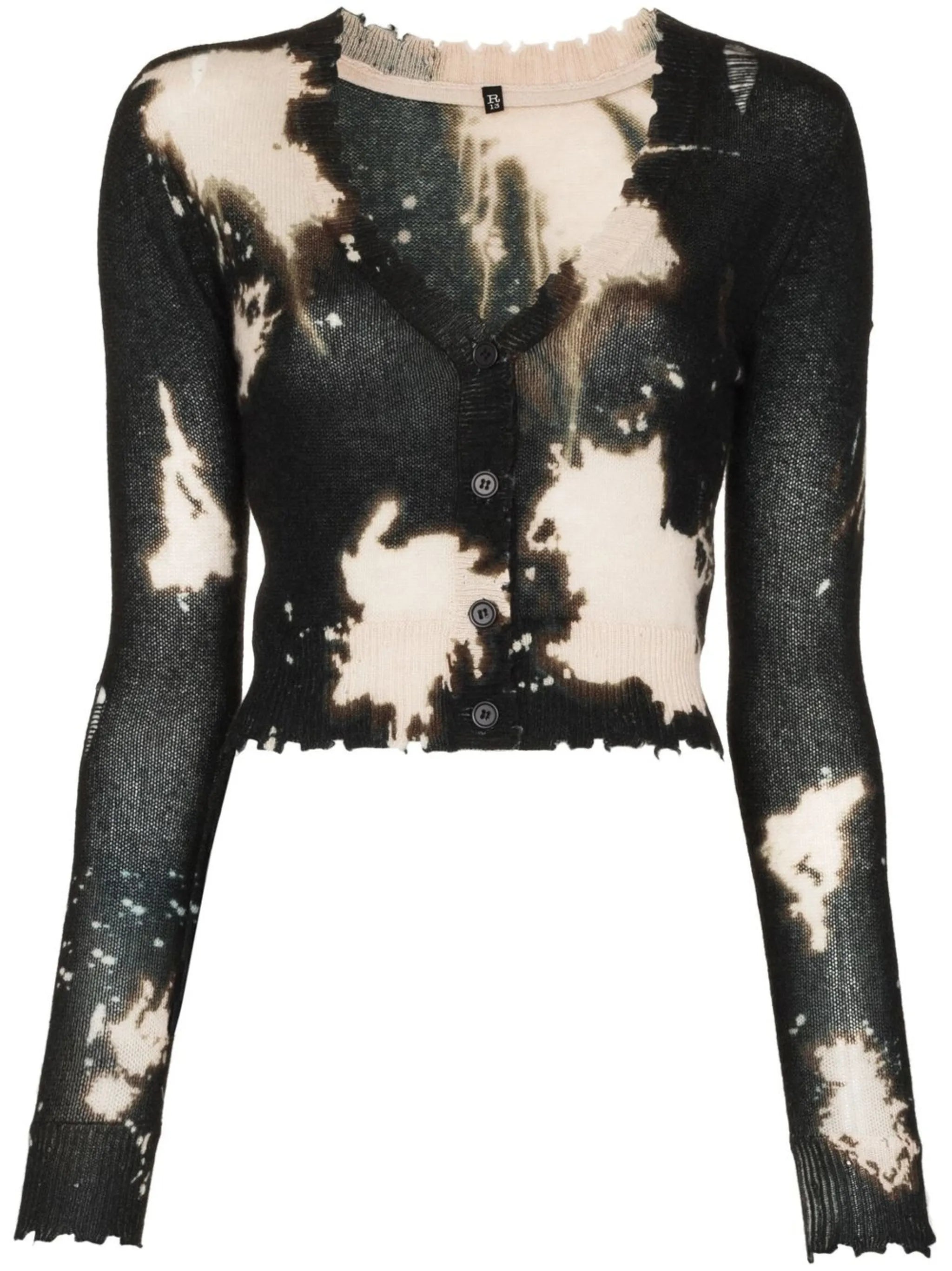 distressed bleached cardigan