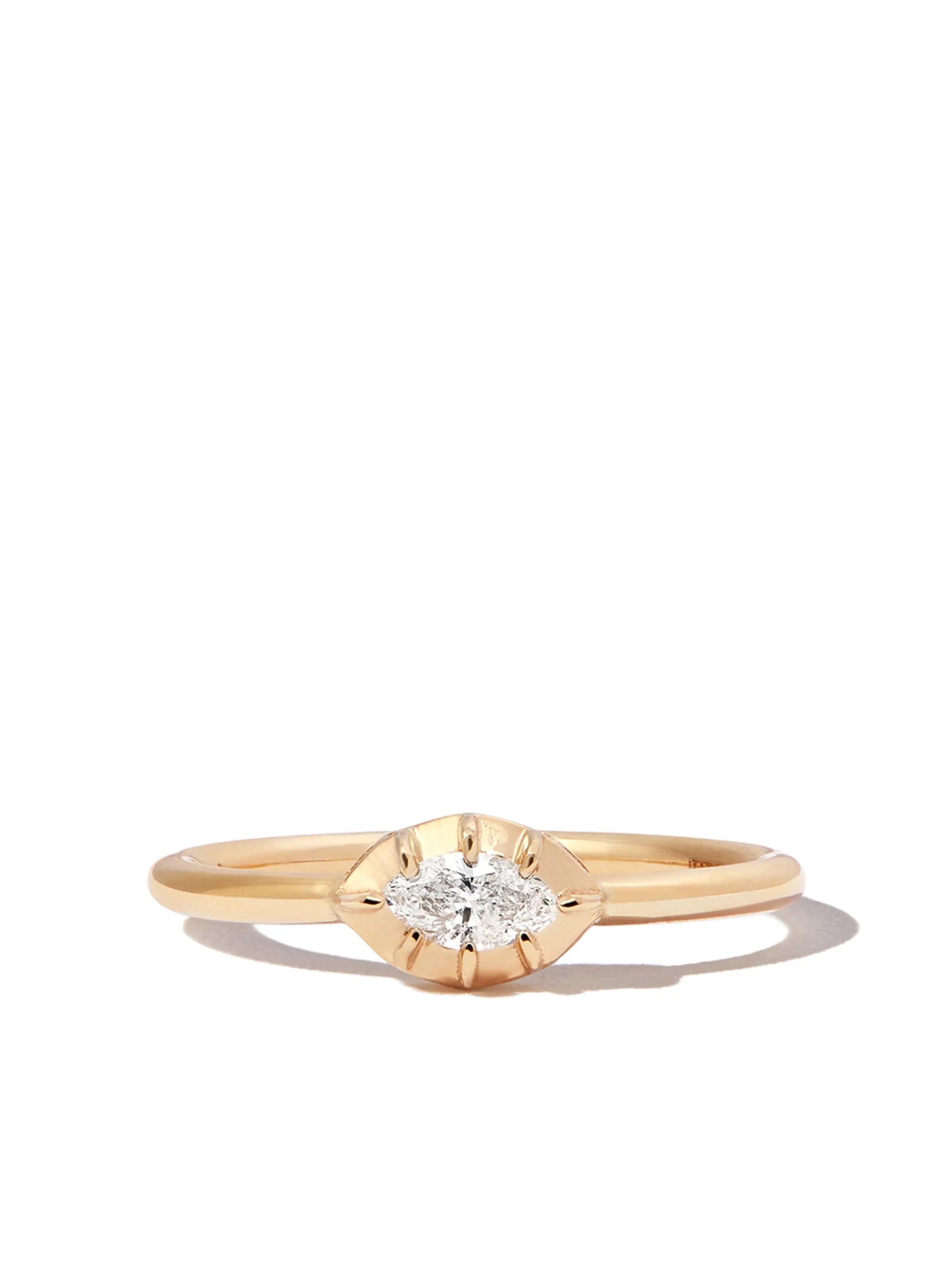 14kt yellow gold Sophia white diamond ring