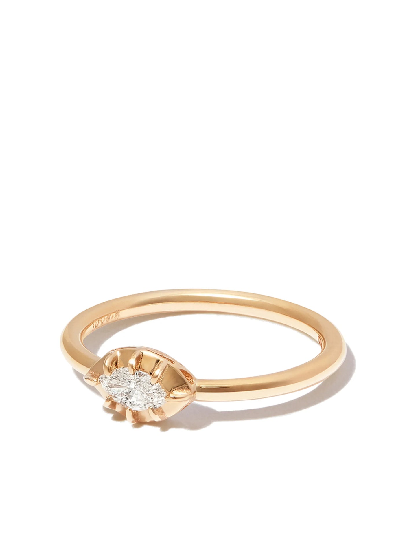 14kt yellow gold Sophia white diamond ring