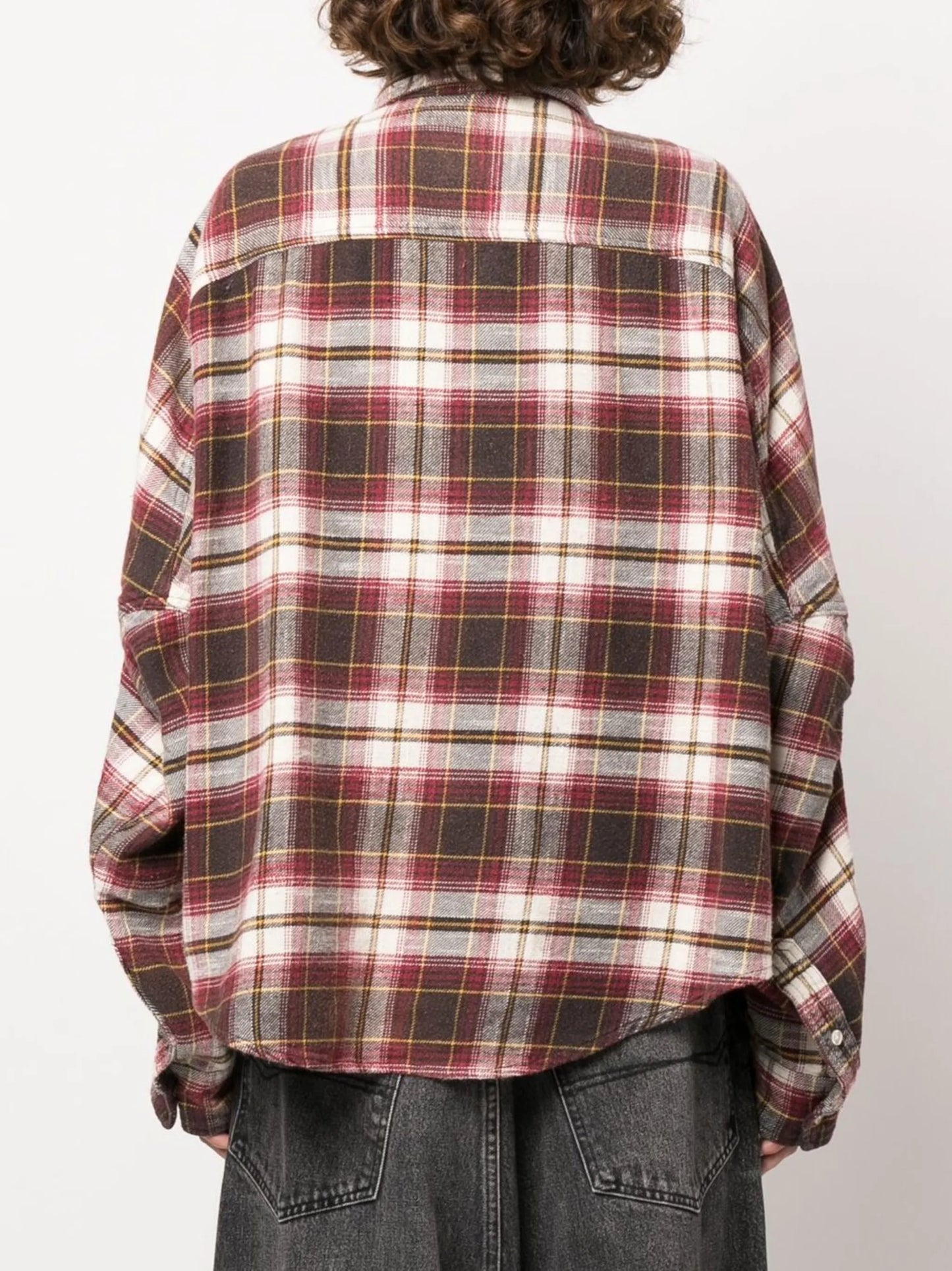 checked oversize shirt