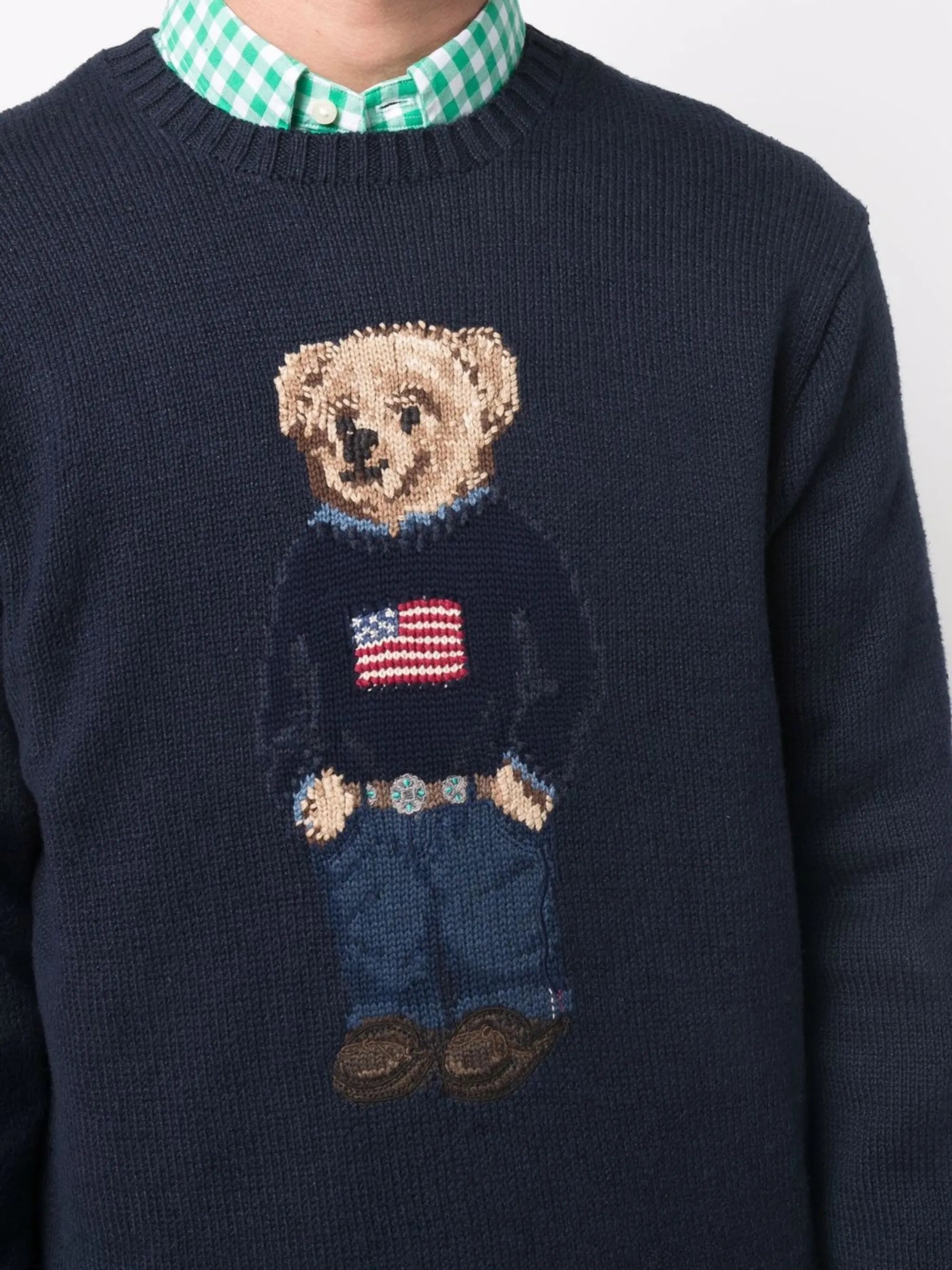 Polo Bear motif knitted jumper