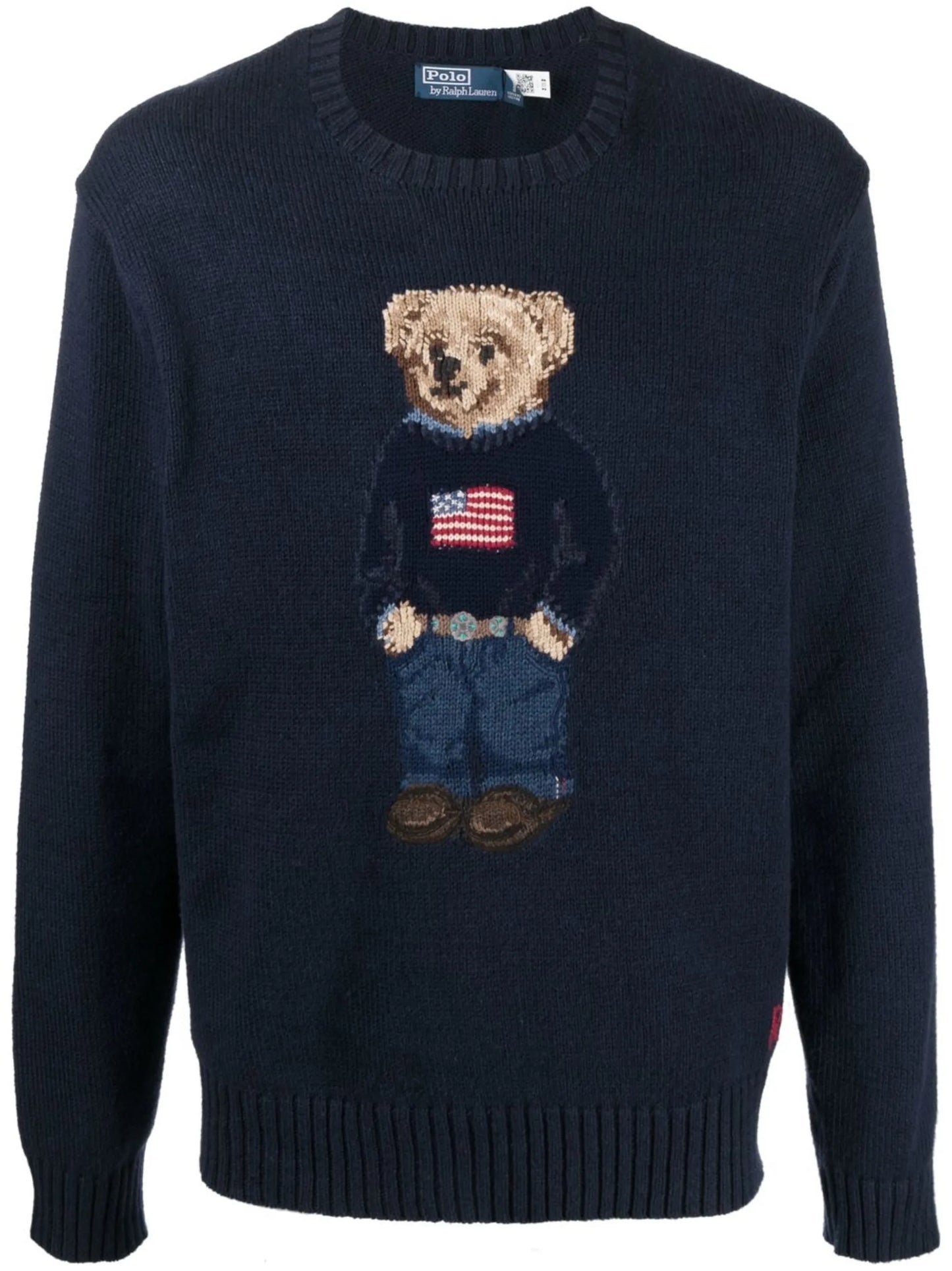 Polo Bear motif knitted jumper