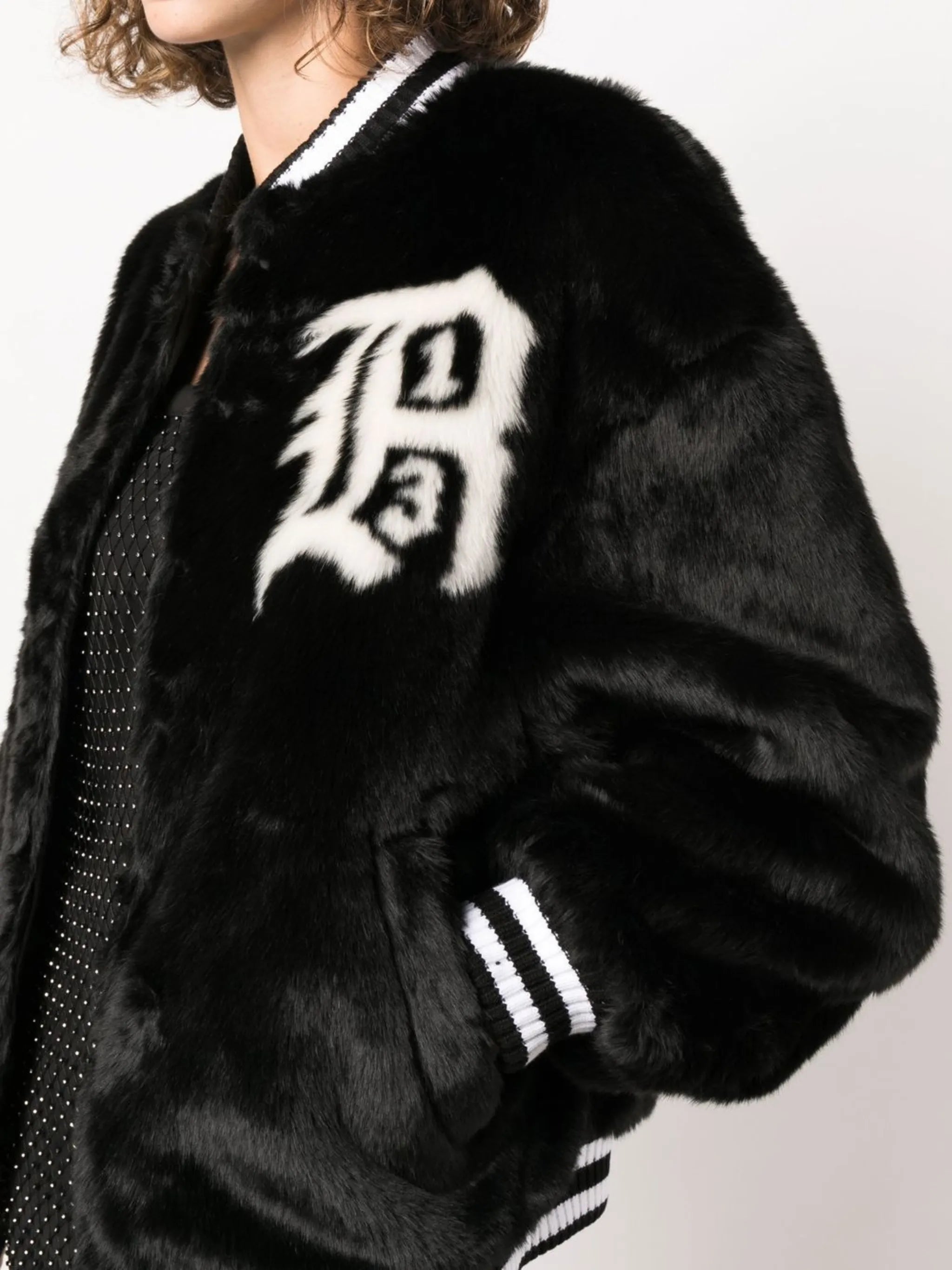 logo-print varsity jacket
