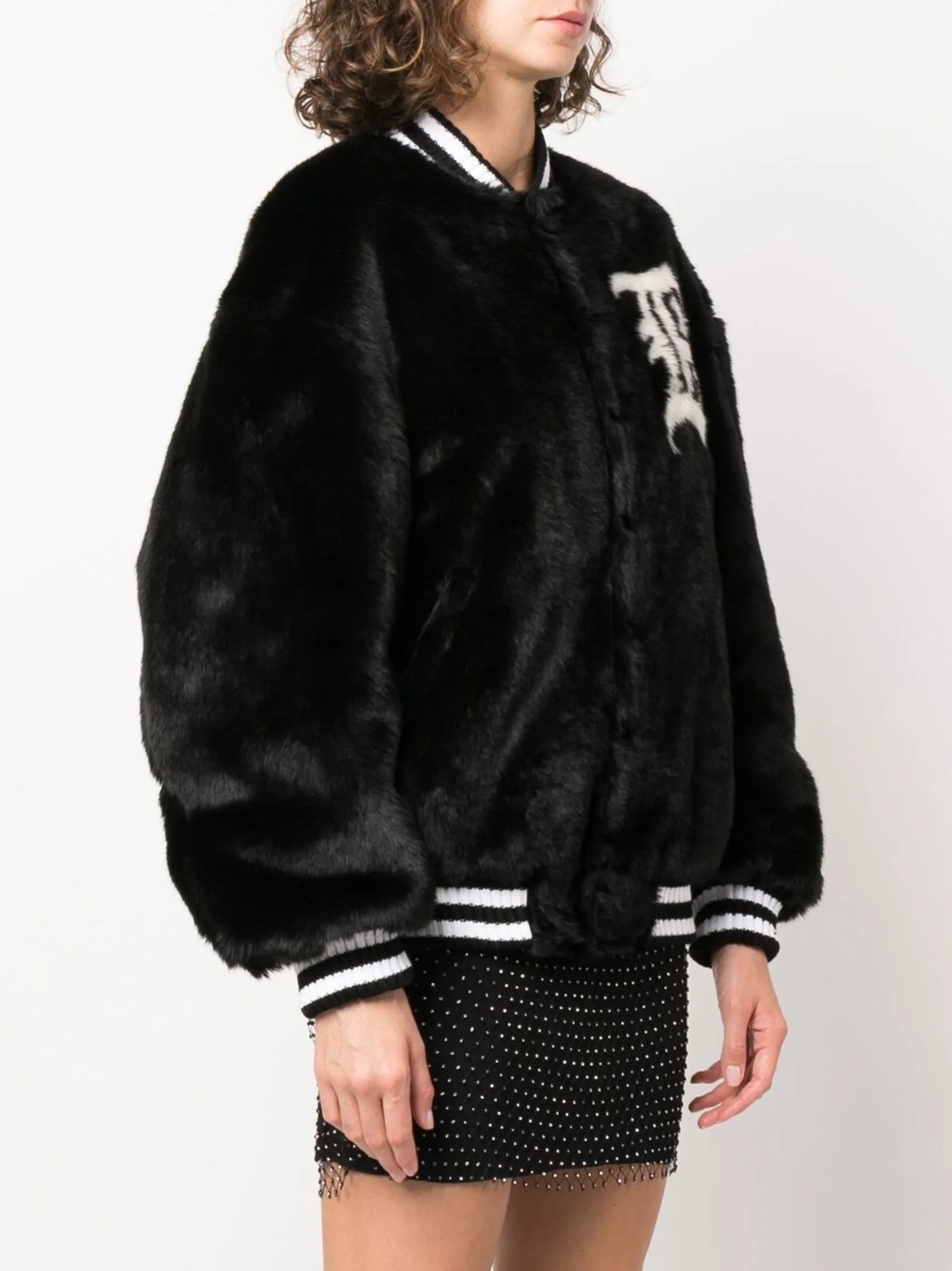 logo-print varsity jacket