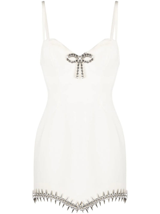 bow-detail mini dress