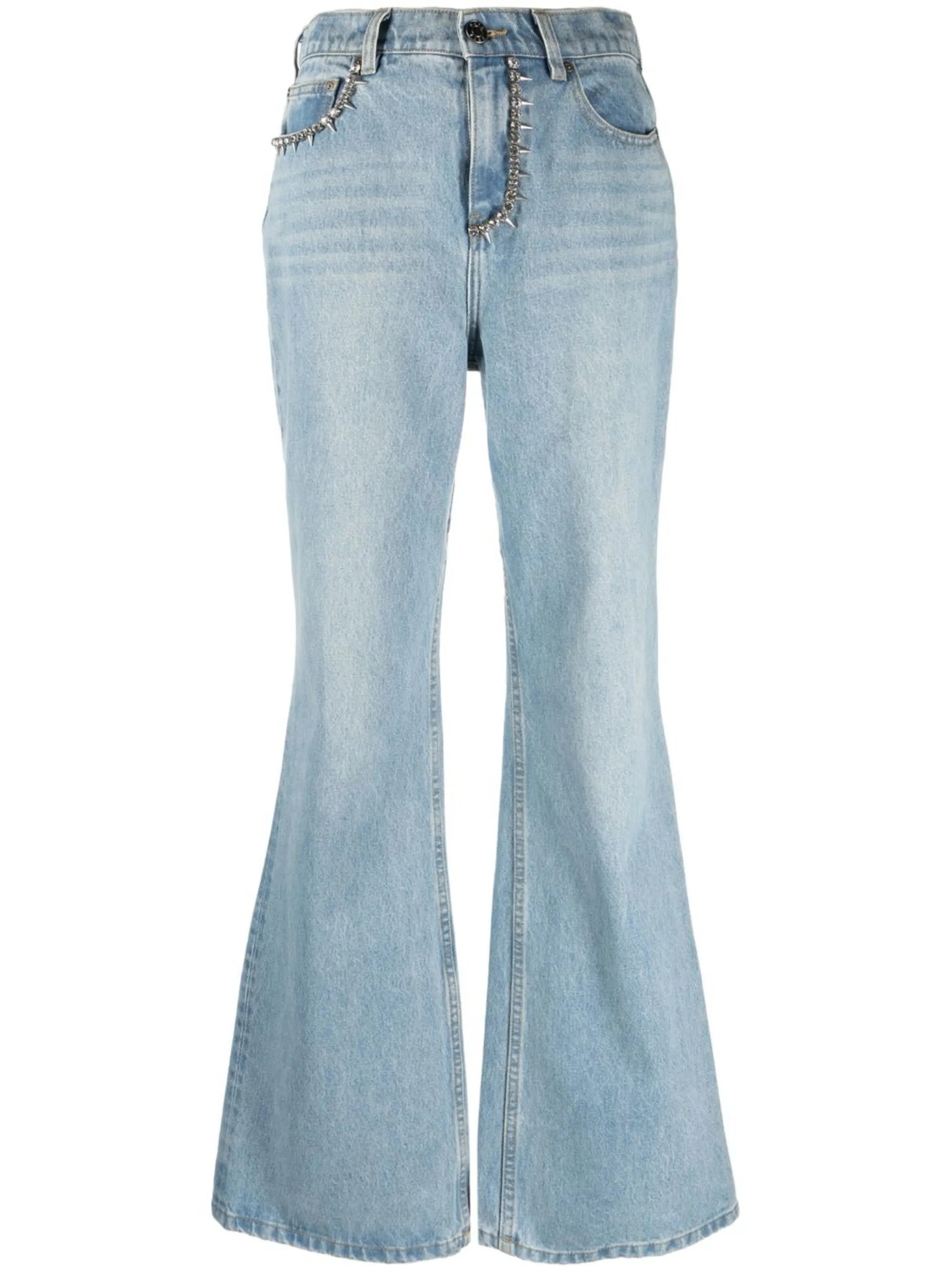 Nameplate flared jeans