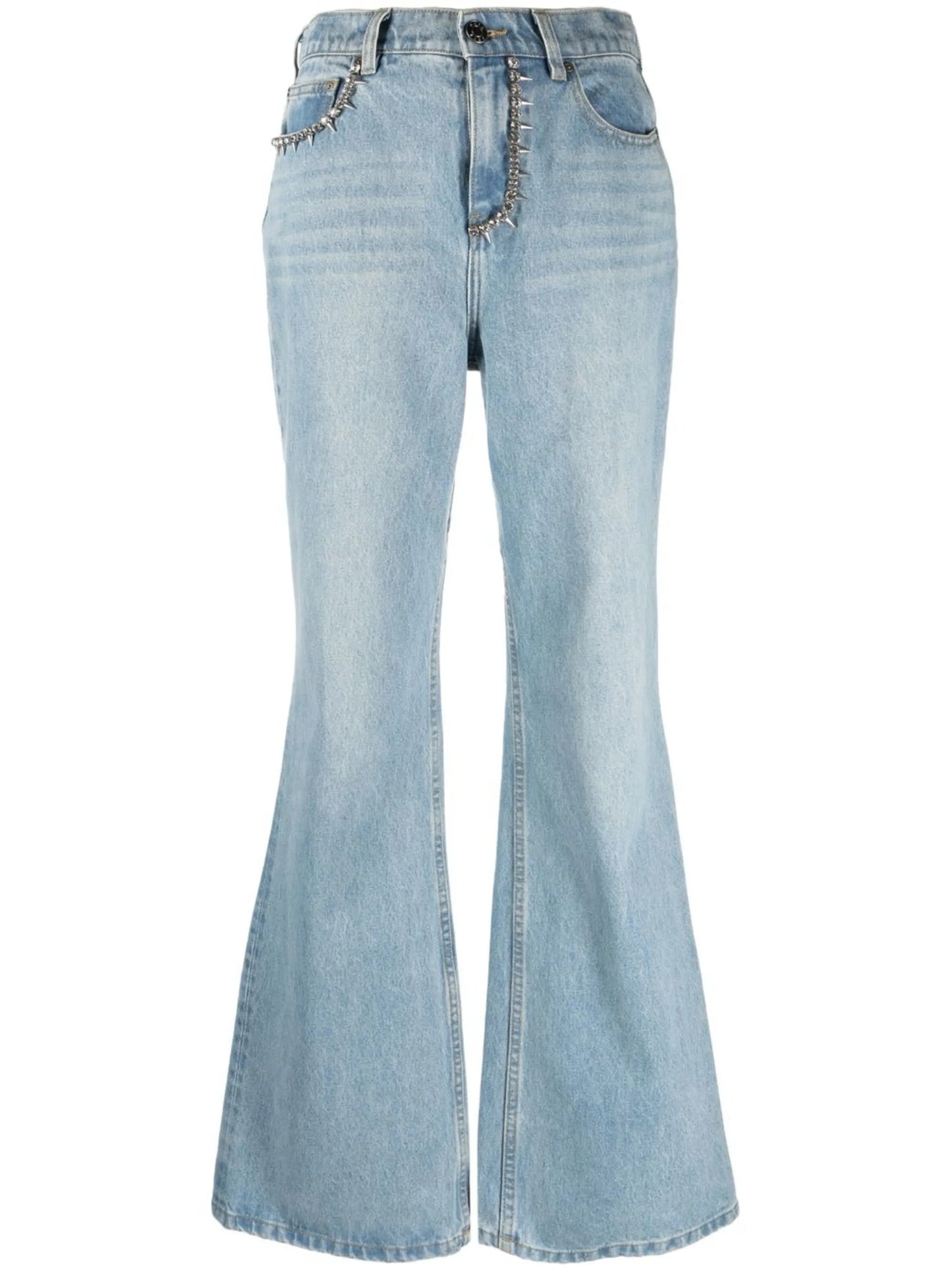 Nameplate flared jeans