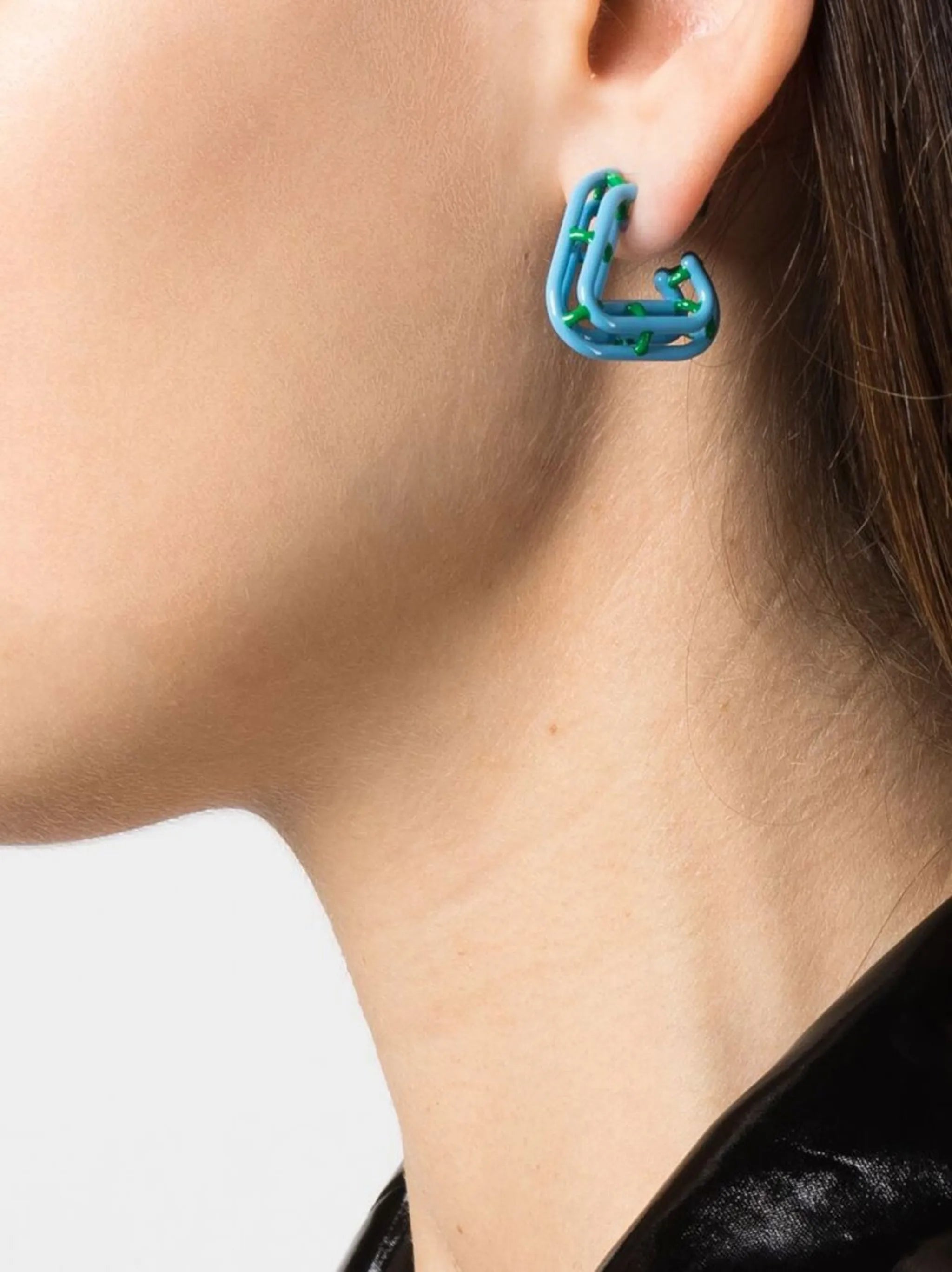 Triangle hoop earrings