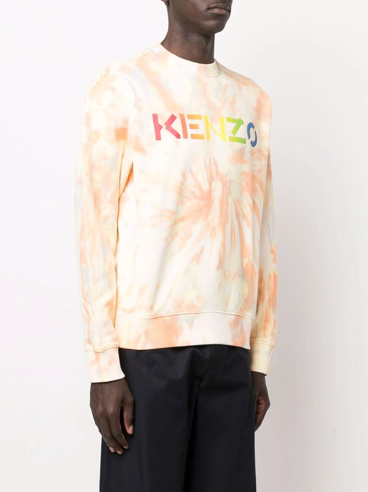 logo-print tie-dye sweatshirt
