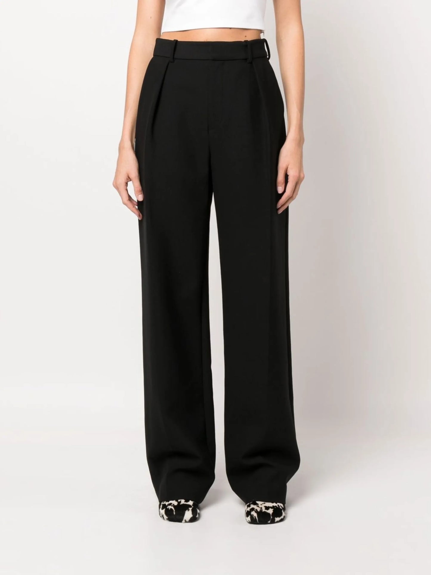 cut-out high-waisted trousers