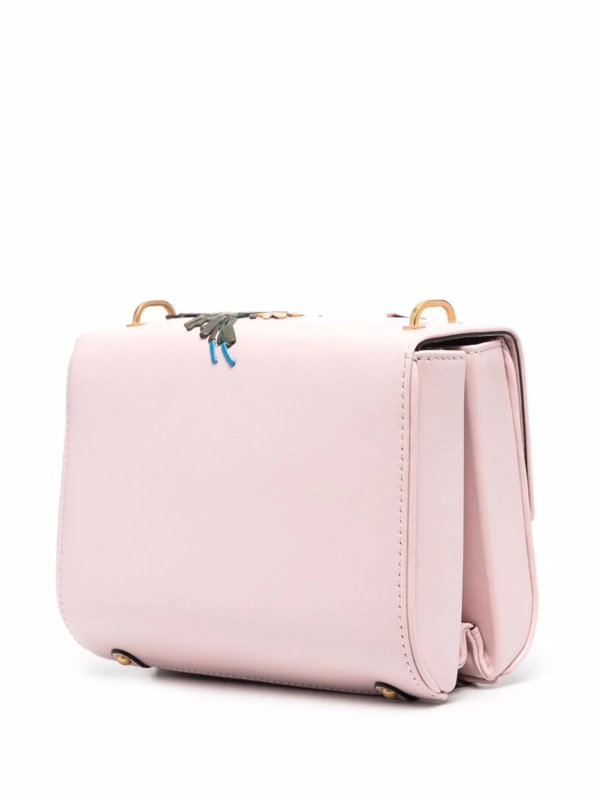 Stud Sign shoulder bag with floral embroidery