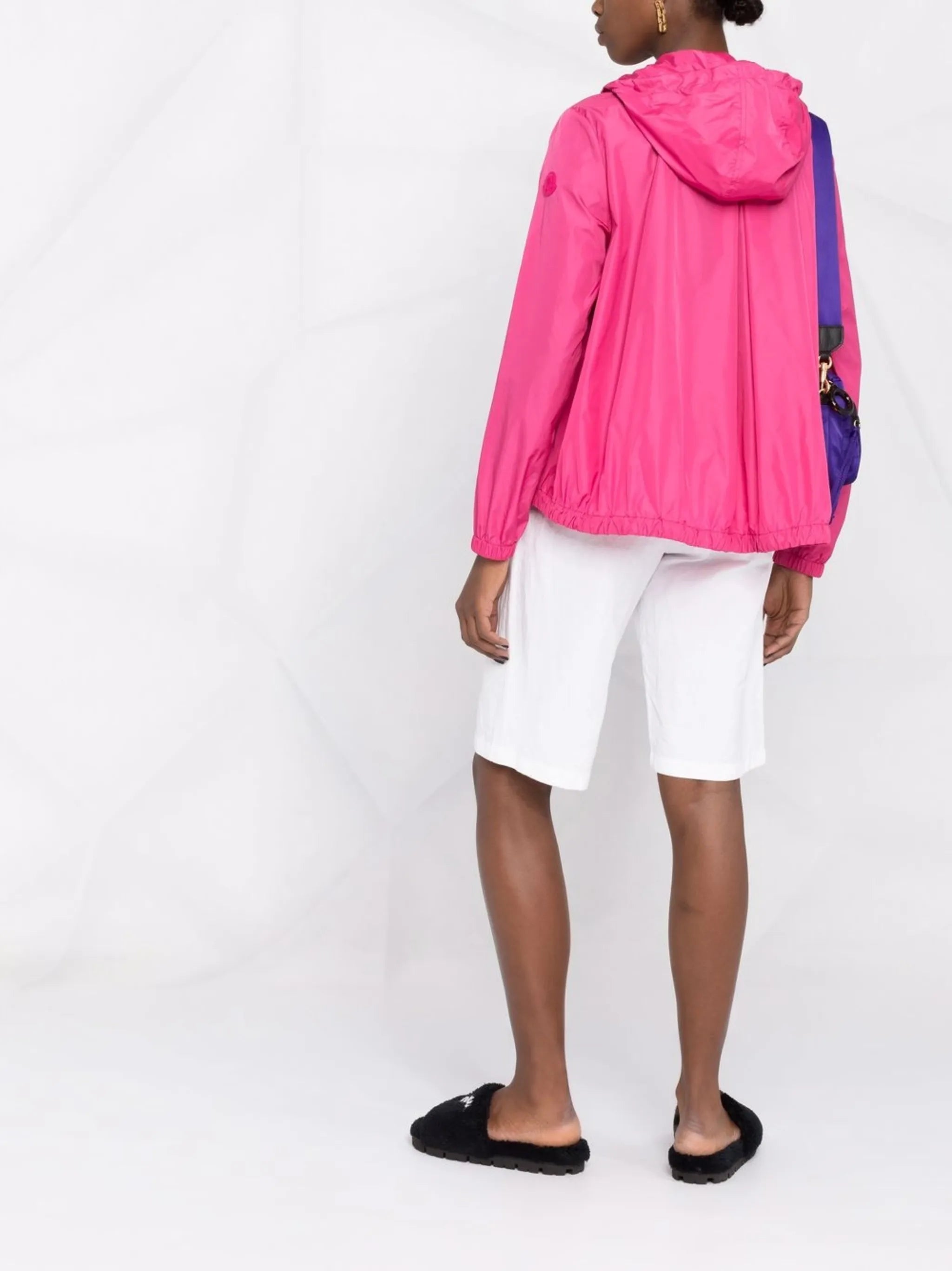 hooded zipped windbreaker