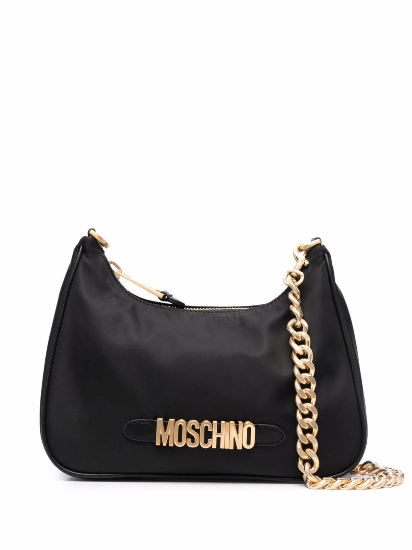 logo-plaque chain-link shoulder bag
