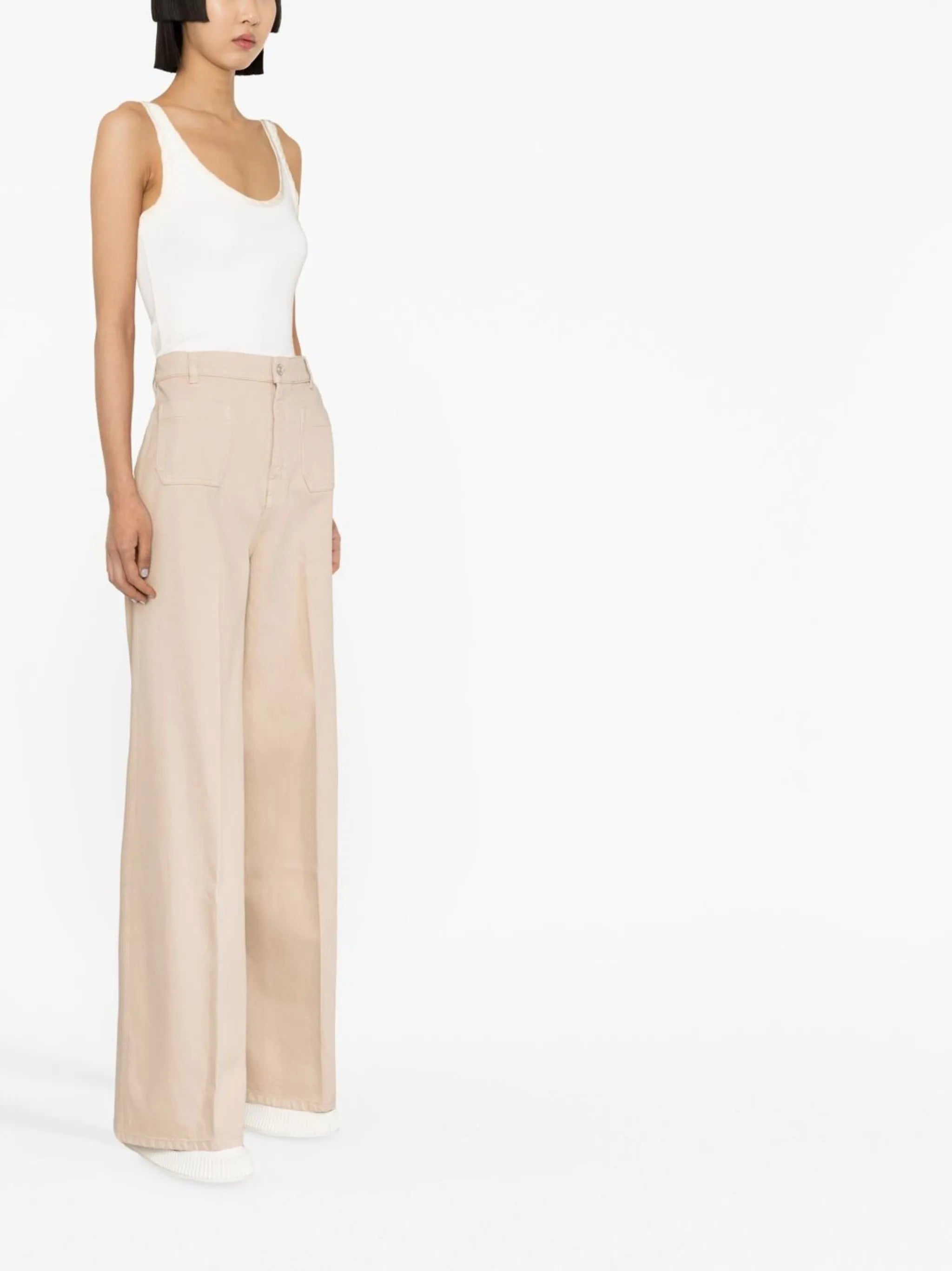 cotton wide trousers
