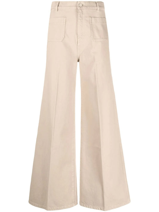 cotton wide trousers