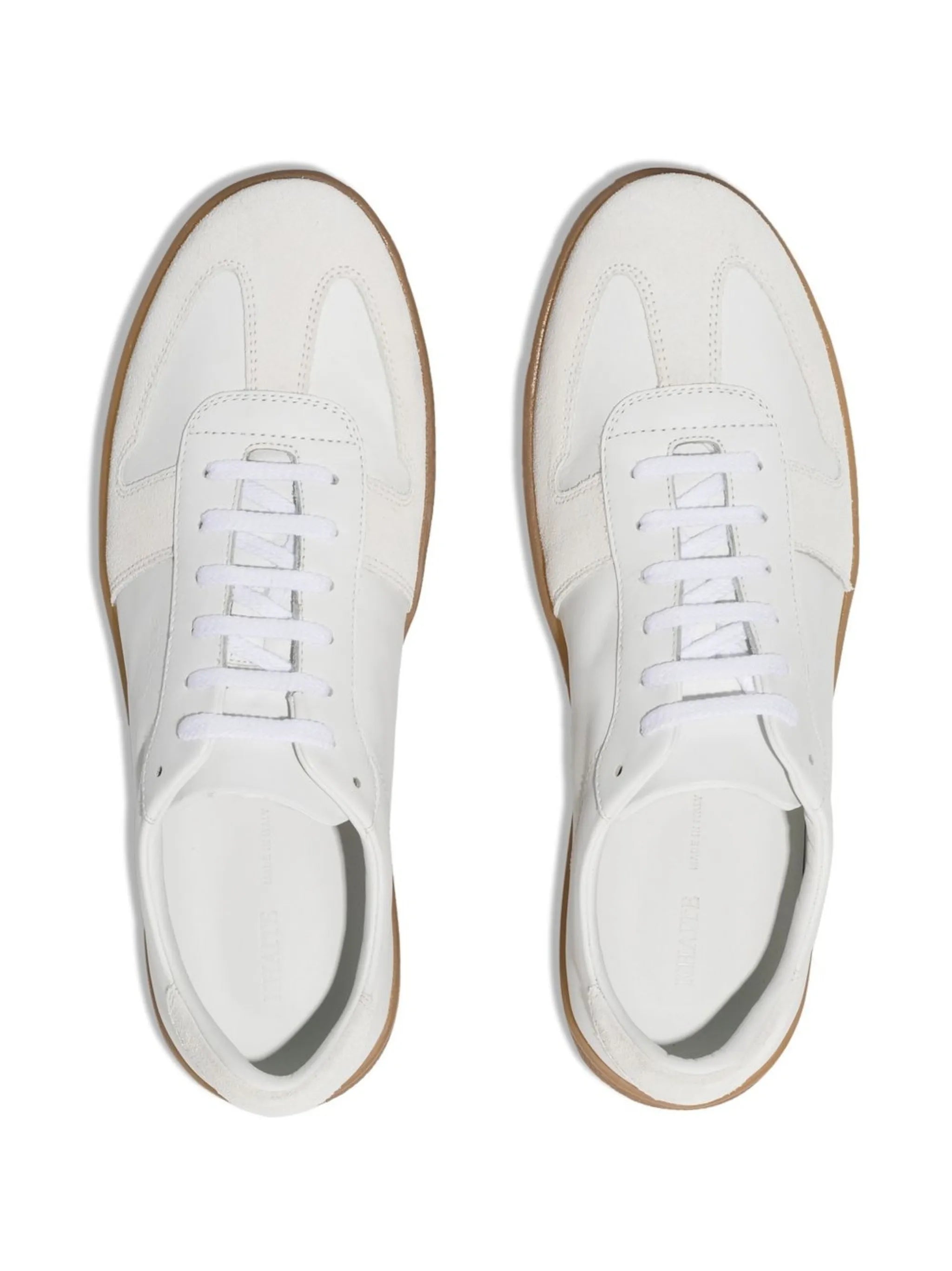 panelled low top sneakers