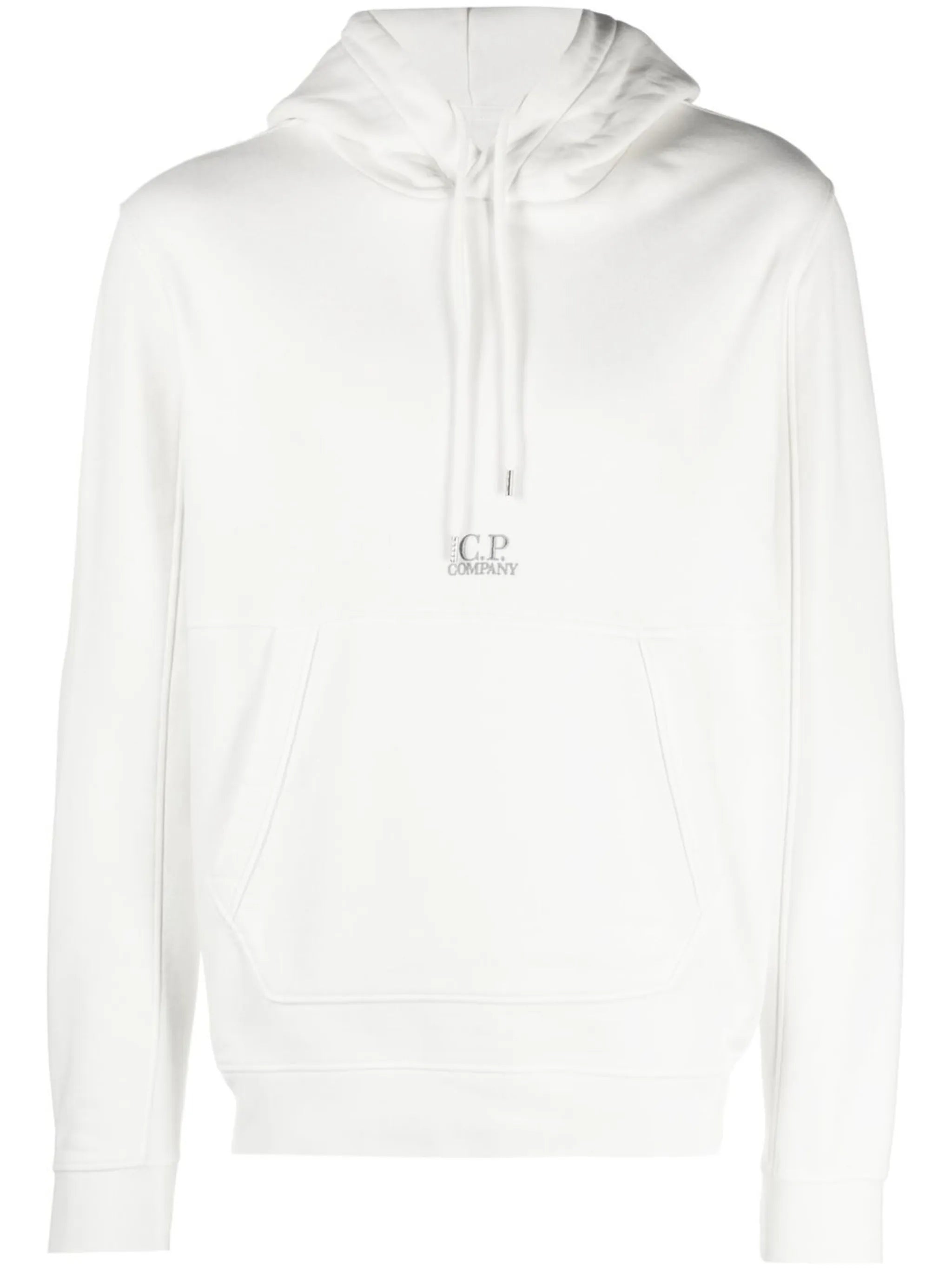 brushed-fleece drawstring hoodie