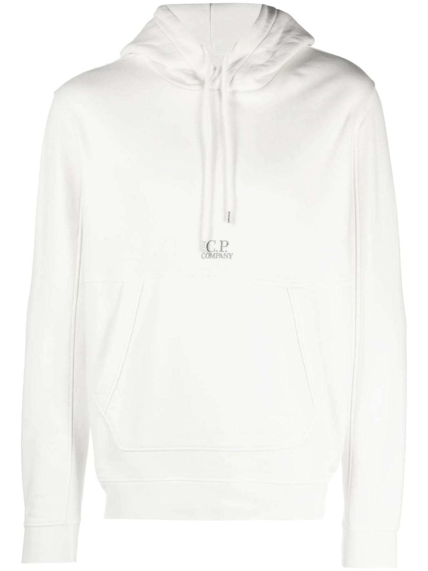 brushed-fleece drawstring hoodie