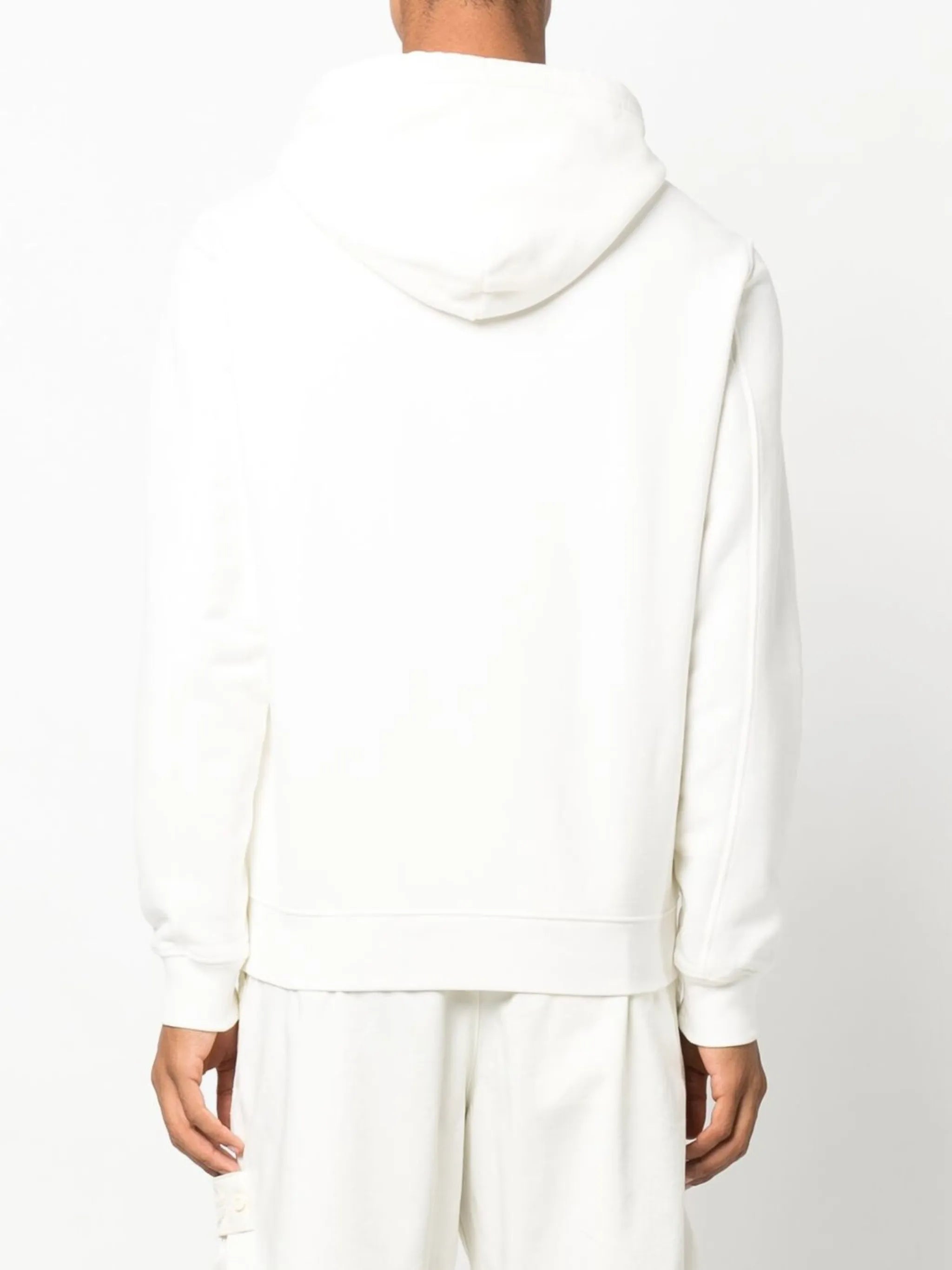 brushed-fleece drawstring hoodie