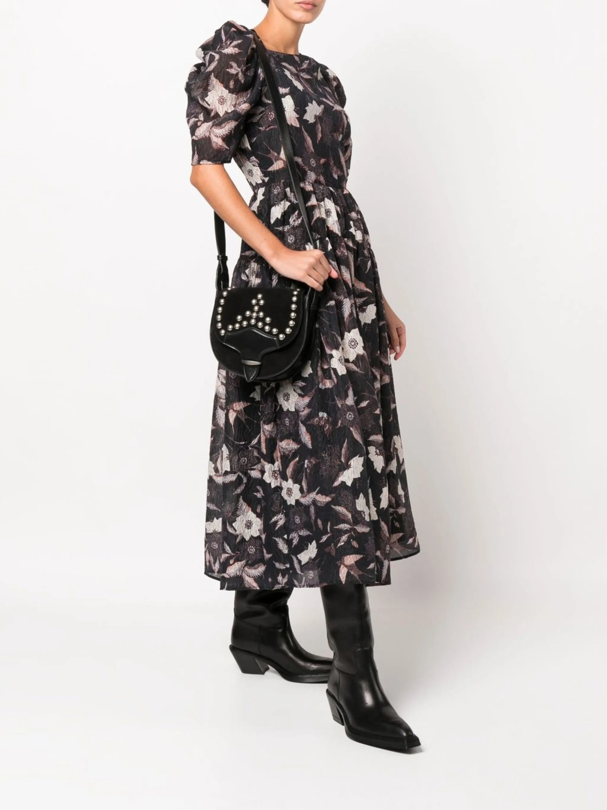 Talia lace-up maxi dress