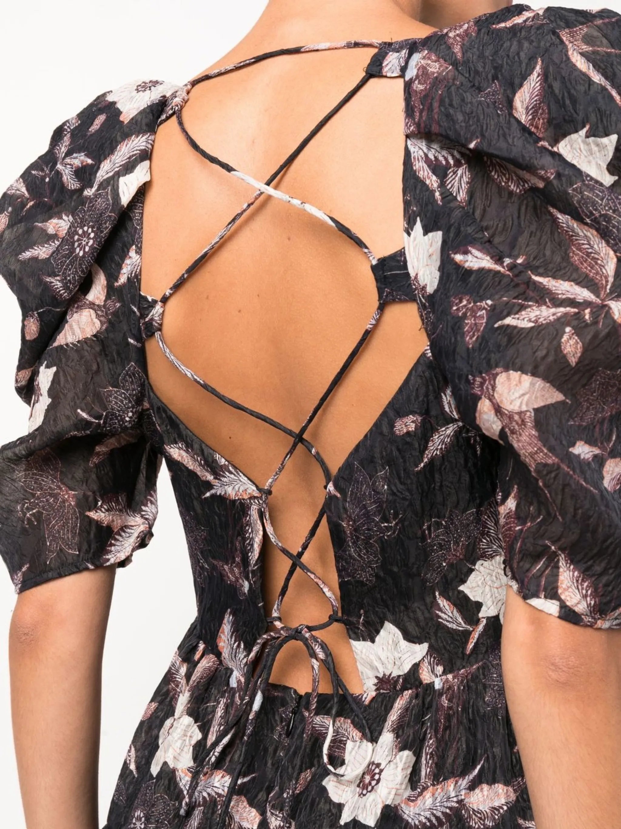 Talia lace-up maxi dress