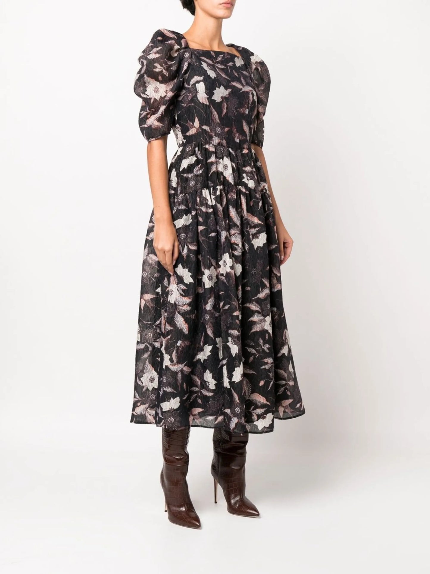 Talia lace-up maxi dress