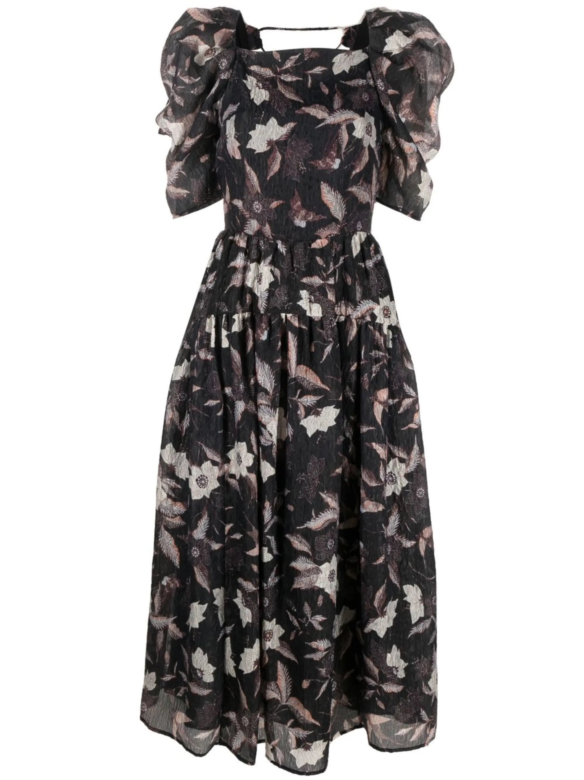 Talia lace-up maxi dress