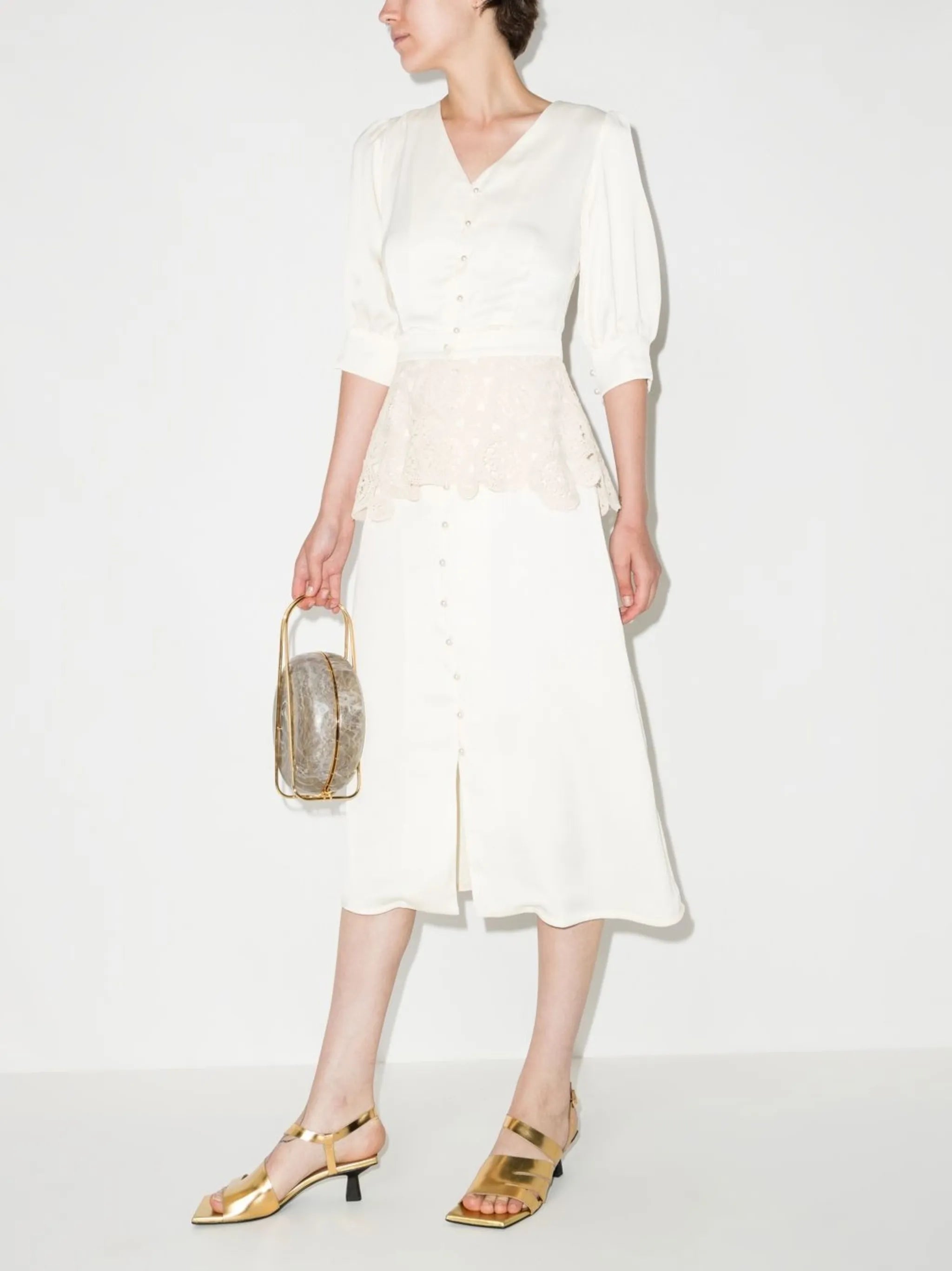 long-sleeve tiered dress