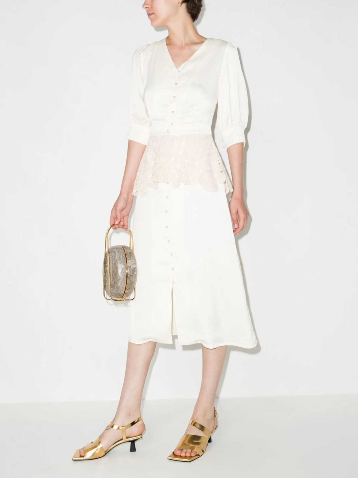 long-sleeve tiered dress