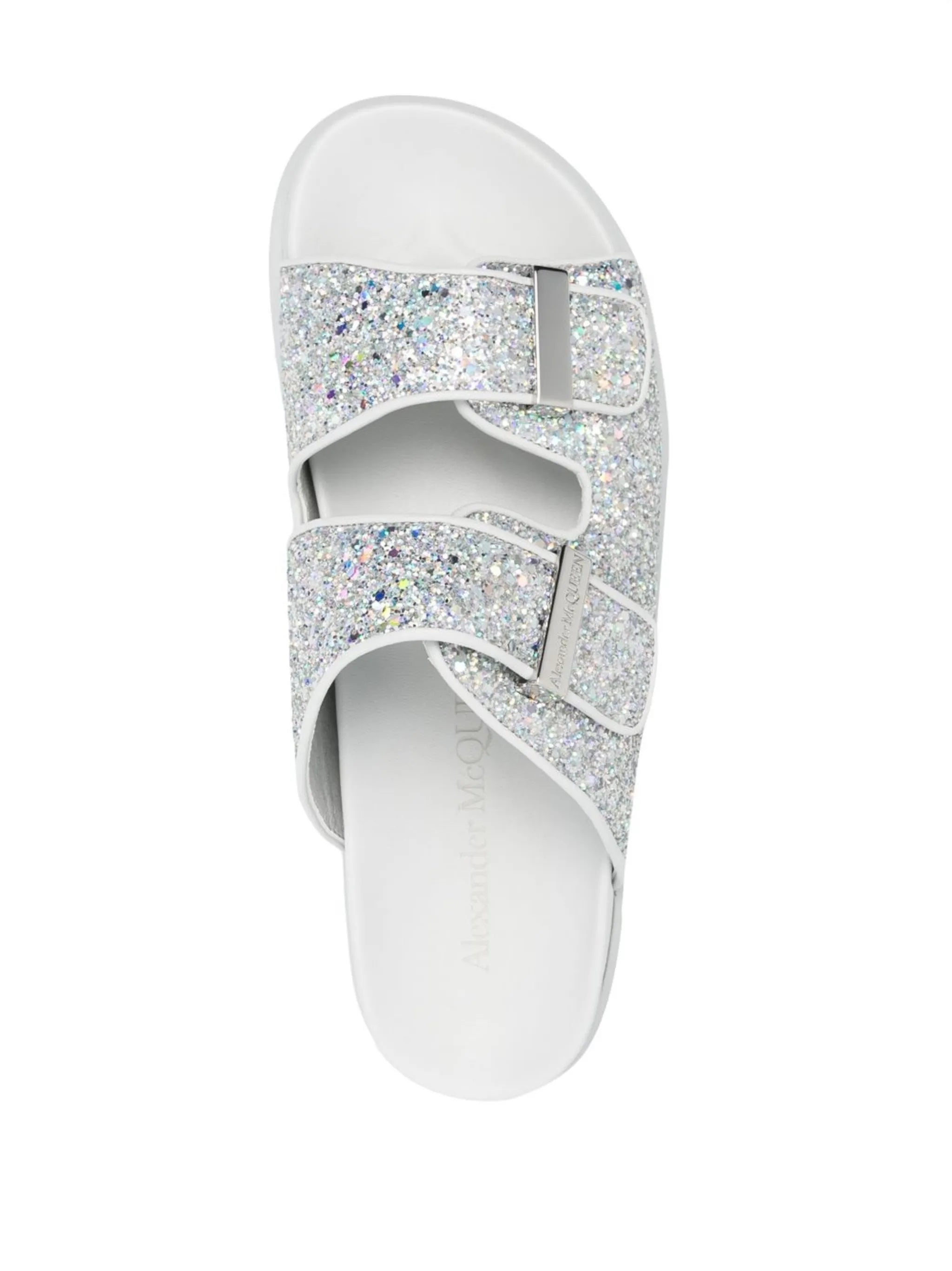 chunky flatform double-strap sandals