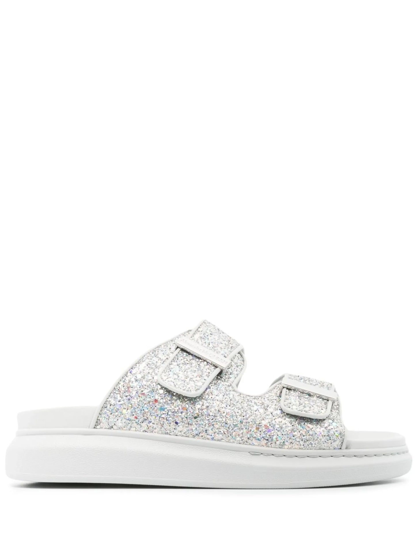 chunky flatform double-strap sandals