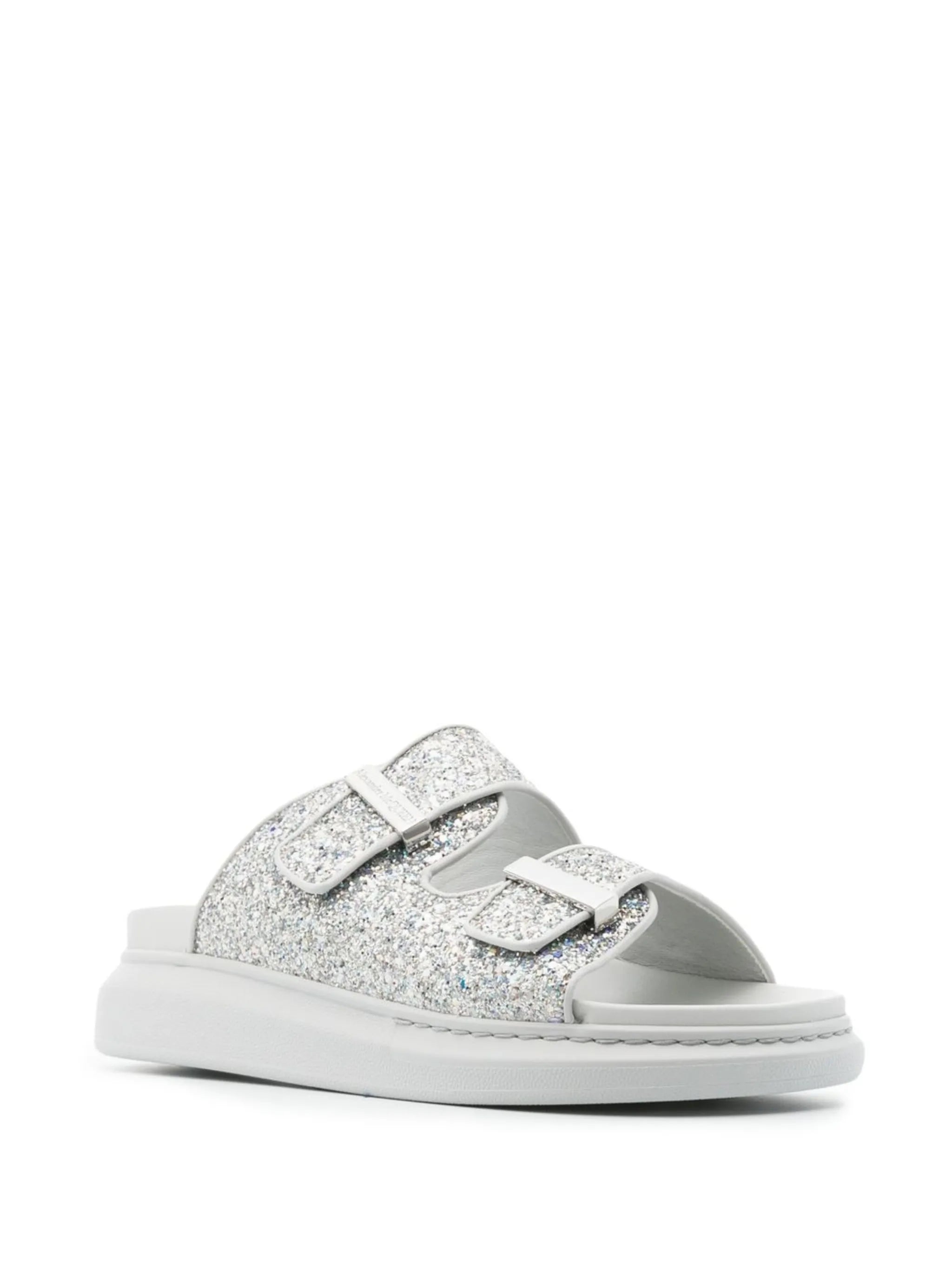 chunky flatform double-strap sandals