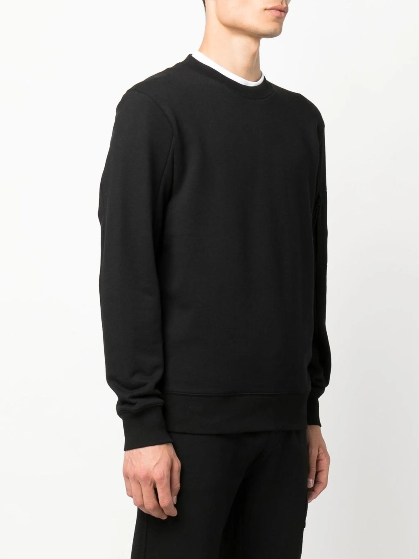 Lens-detail crew-neck sweatshirt