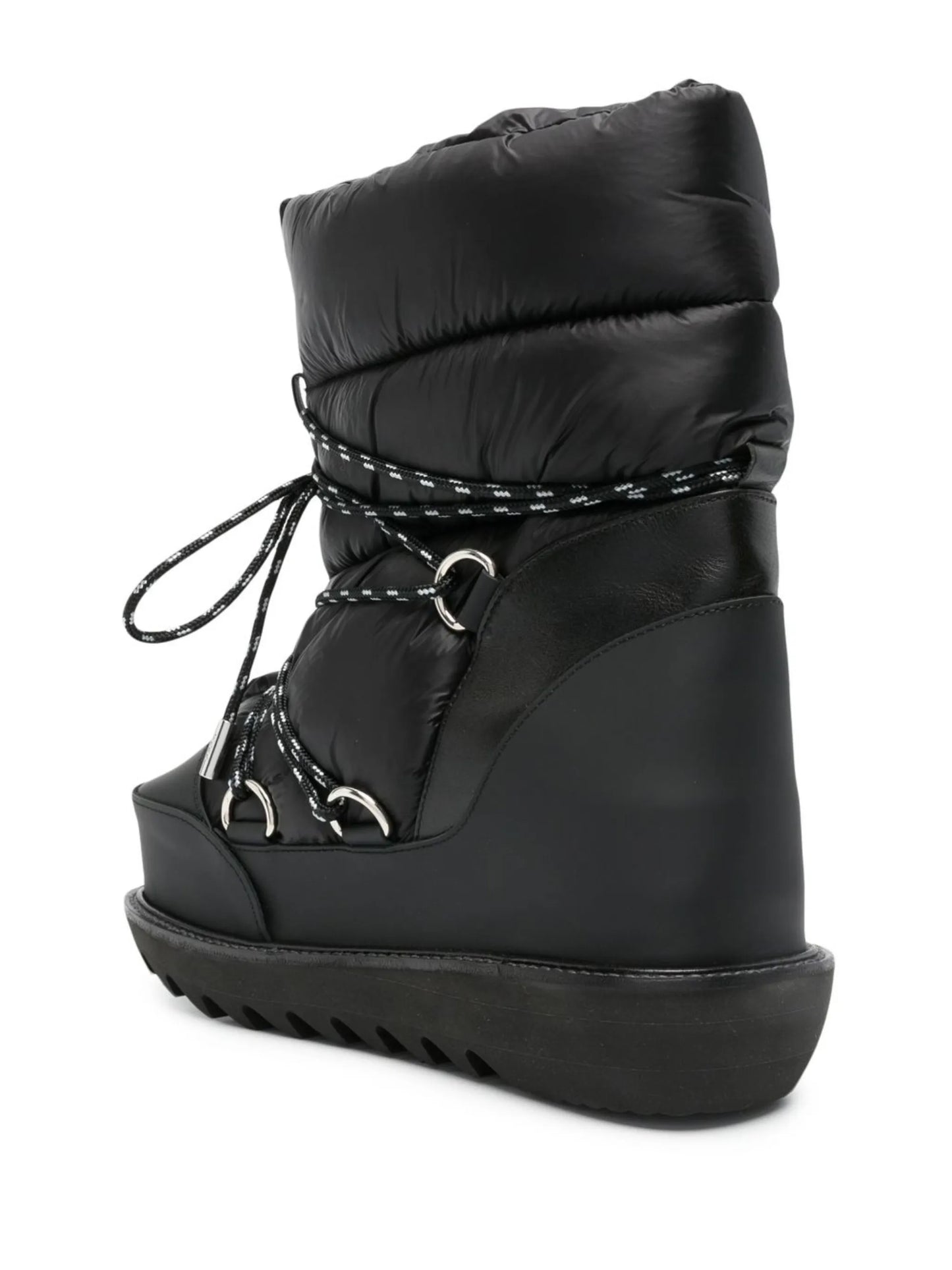 quilted lace-up ankle boots