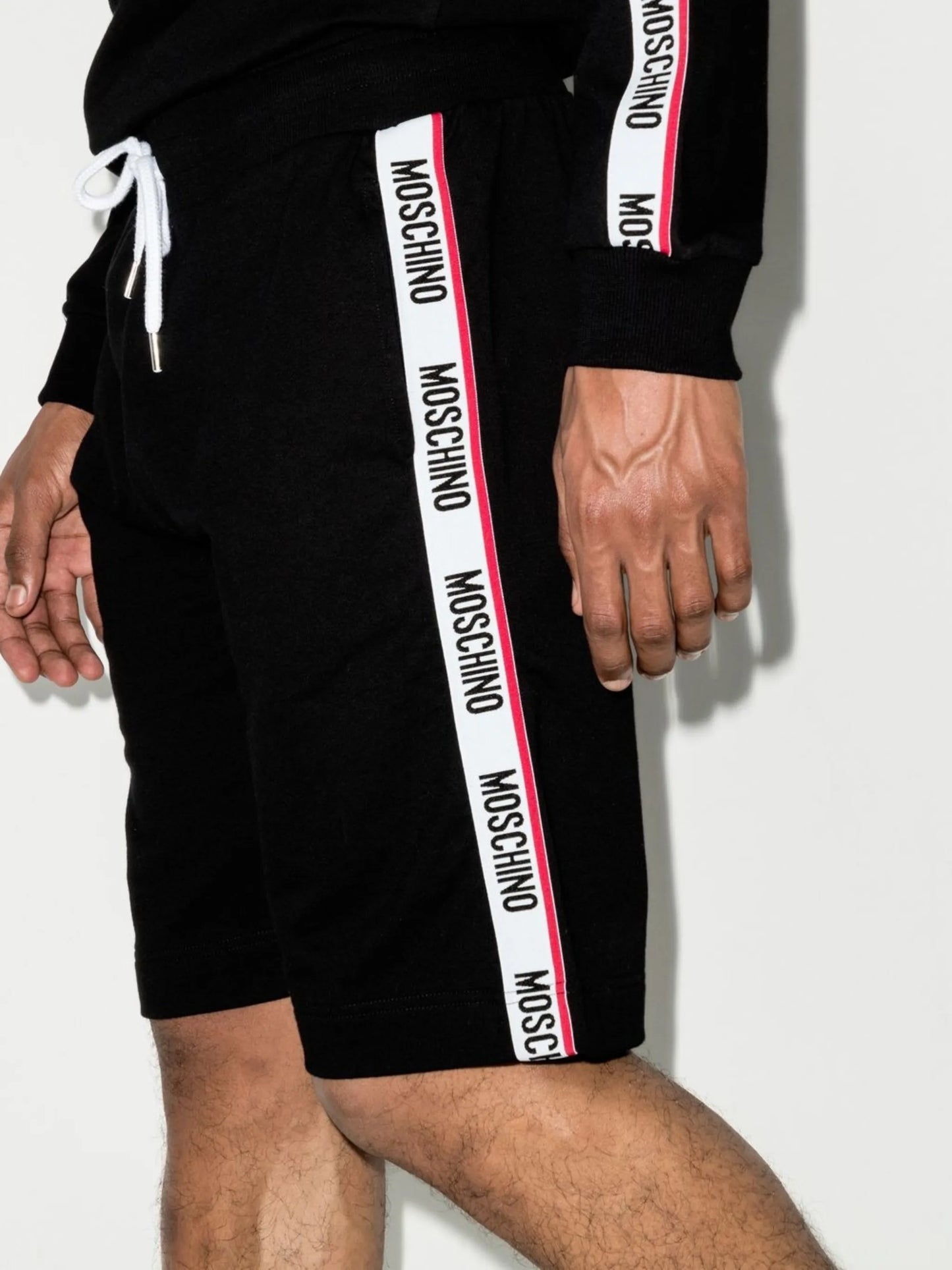logo-tape drawstring-waist shorts